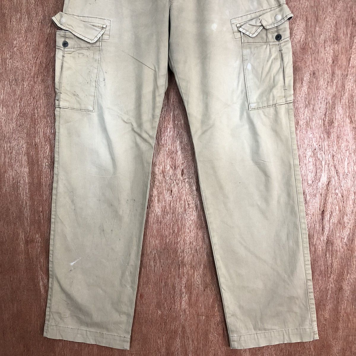 Japanese Brand Uniqlo Brown Multipocket Tactical Cargo Pants #c823 Size US 31 - 3 Thumbnail