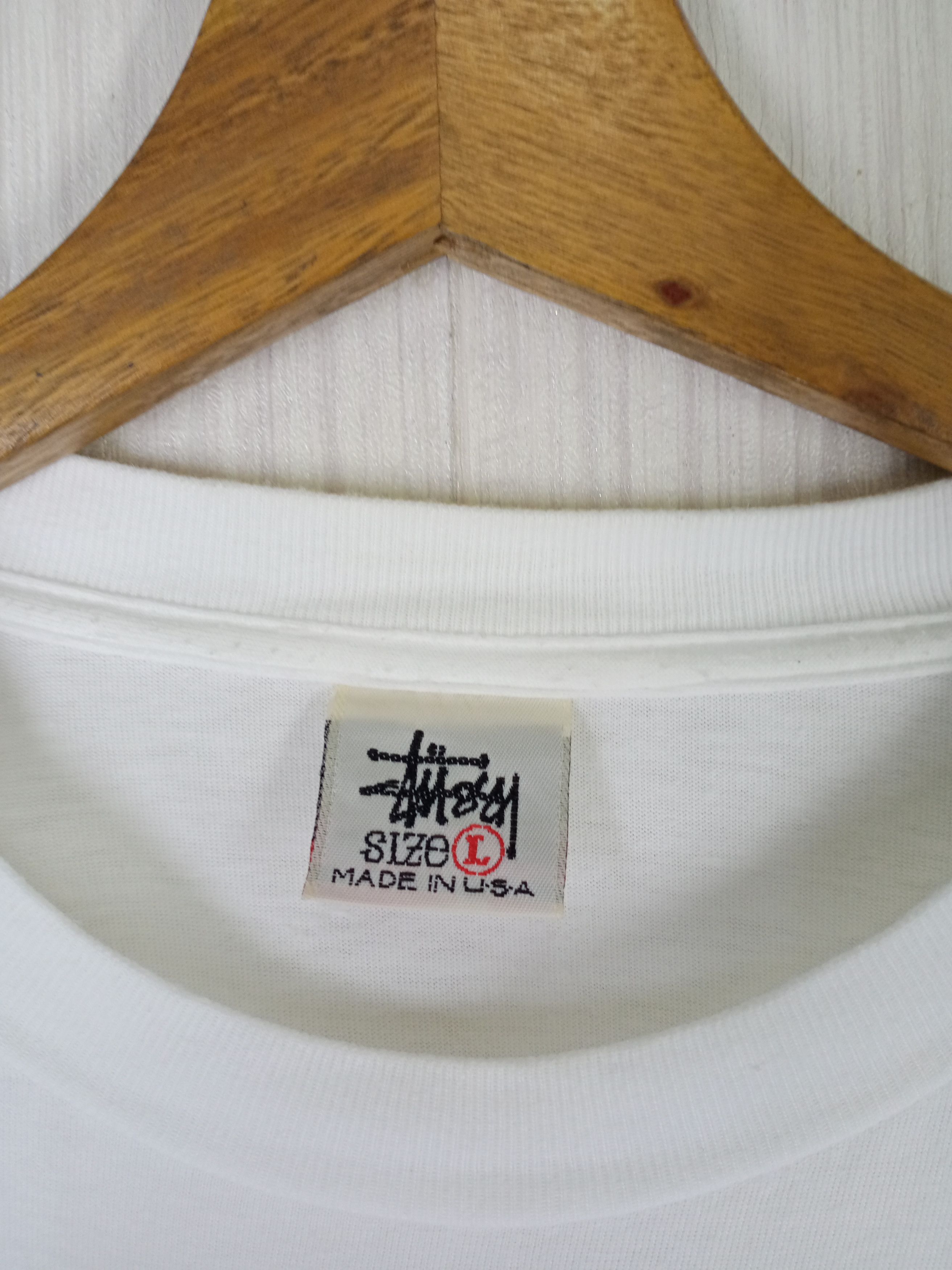 Stussy MADE IN USA VINTAGE 90'S STUSSY BIG LOGO TSHIRT Size US L / EU 52-54 / 3 - 5 Thumbnail