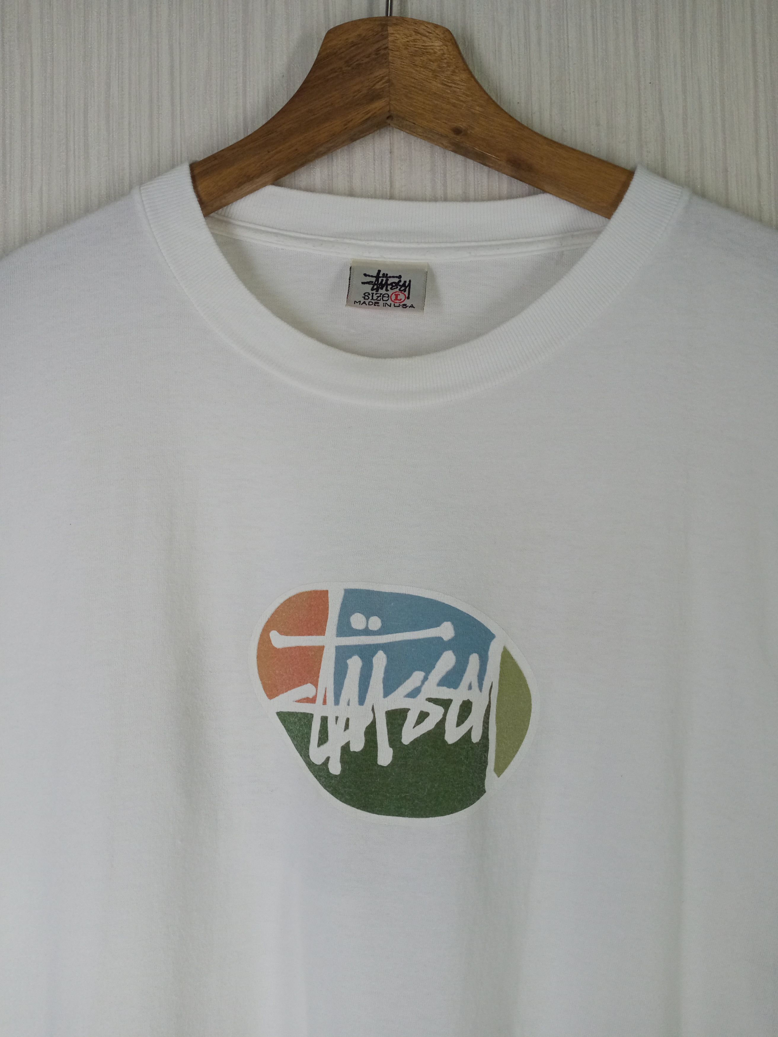 Stussy MADE IN USA VINTAGE 90'S STUSSY BIG LOGO TSHIRT Size US L / EU 52-54 / 3 - 3 Thumbnail