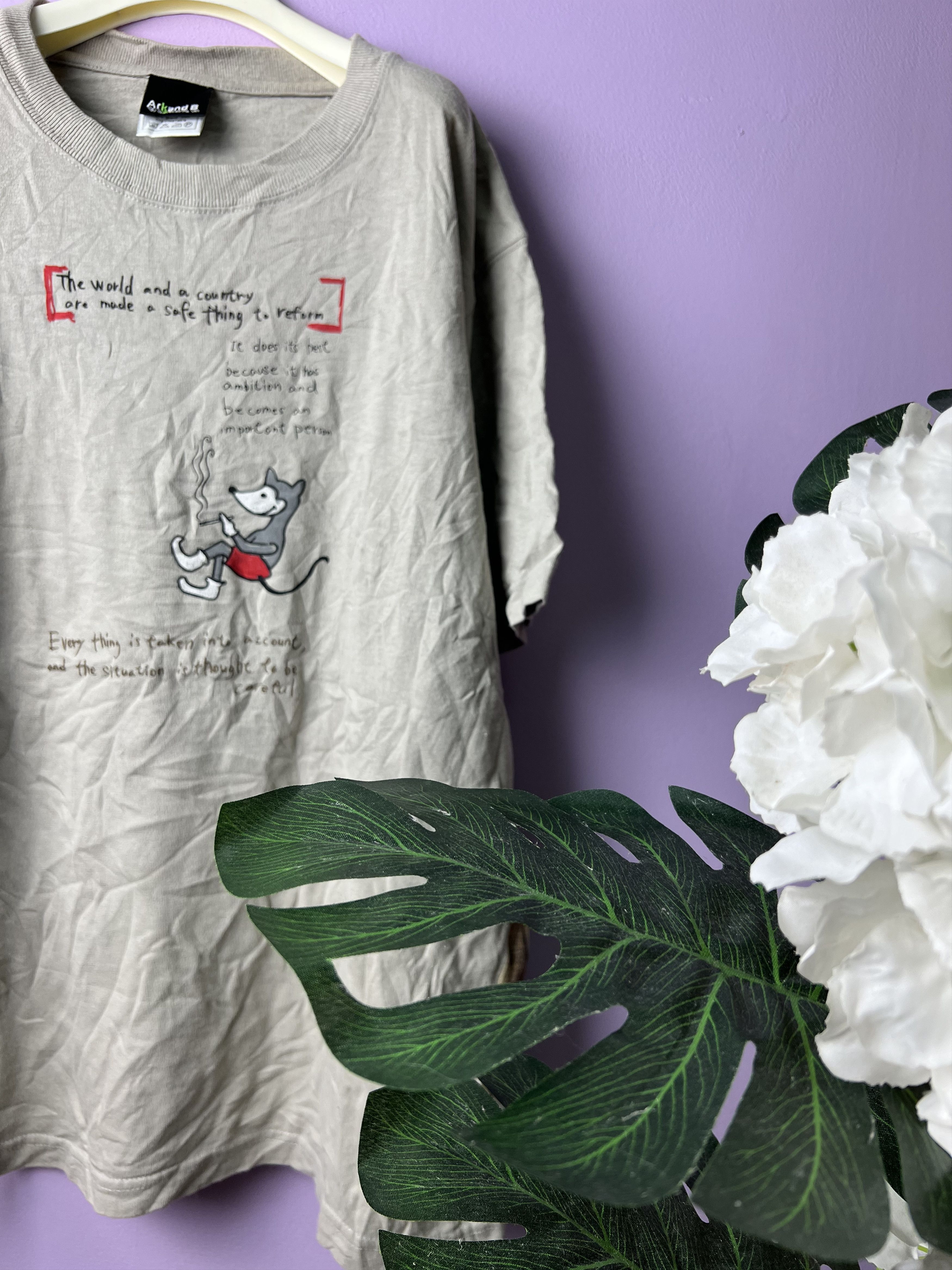 Japanese Brand 🔥Vintage Arkand B Big Printed Tees Size US M / EU 48-50 / 2 - 4 Thumbnail