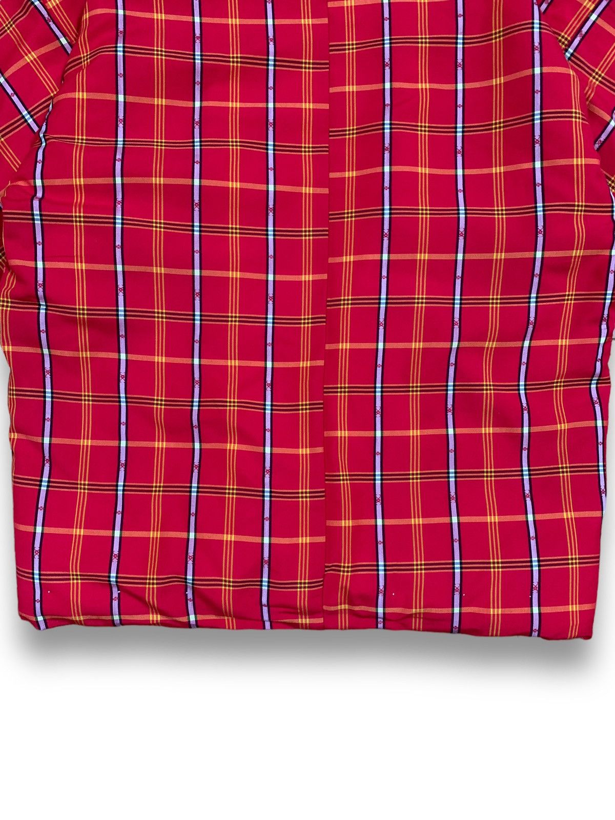 Japanese Brand Vintage Japan Handmade Hanten Red Plaid Padded Jacket Kimono Size US L / EU 52-54 / 3 - 10 Thumbnail