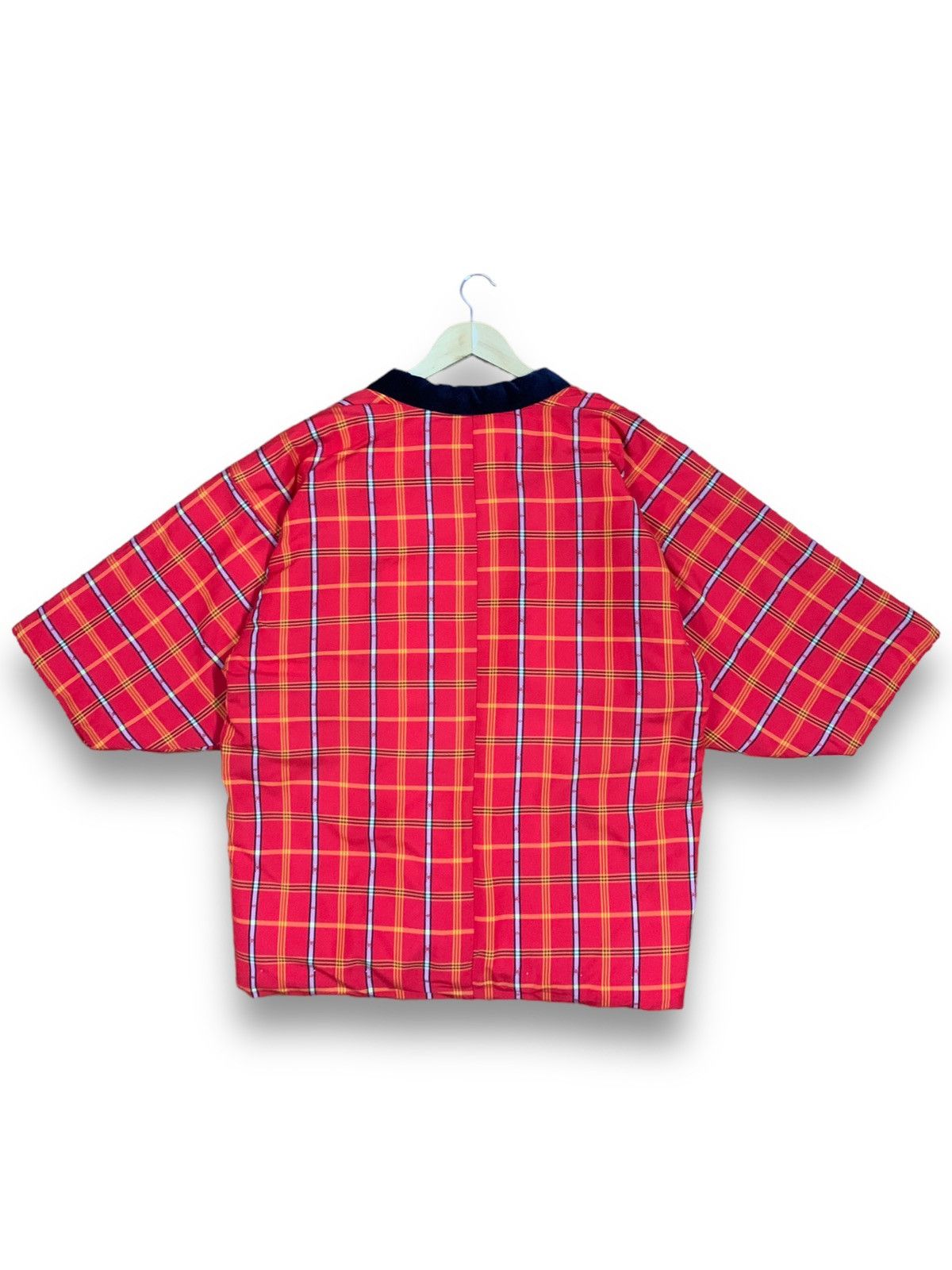 Japanese Brand Vintage Japan Handmade Hanten Red Plaid Padded Jacket Kimono Size US L / EU 52-54 / 3 - 2 Thumbnail