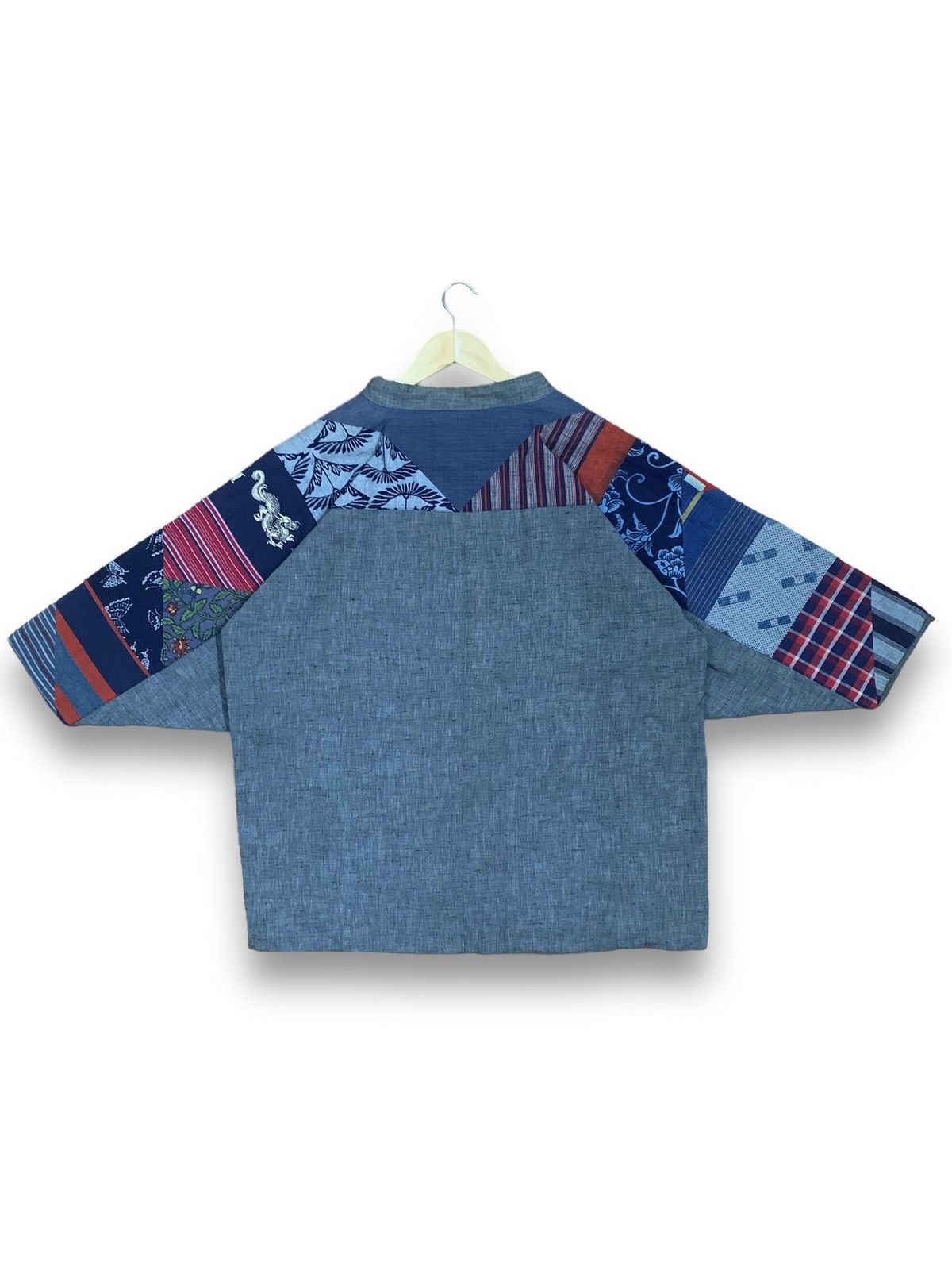Japanese Brand Vintage Kowatari Handmade Patchwork Traditional Kimono Size US L / EU 52-54 / 3 - 2 Thumbnail