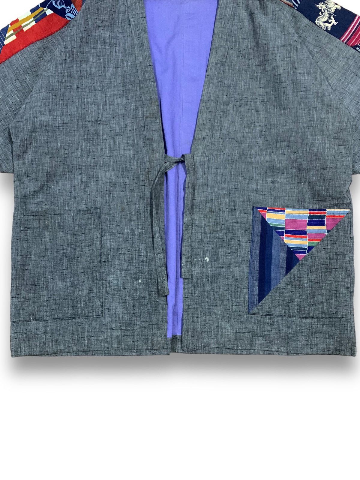 Japanese Brand Vintage Kowatari Handmade Patchwork Traditional Kimono Size US L / EU 52-54 / 3 - 8 Thumbnail