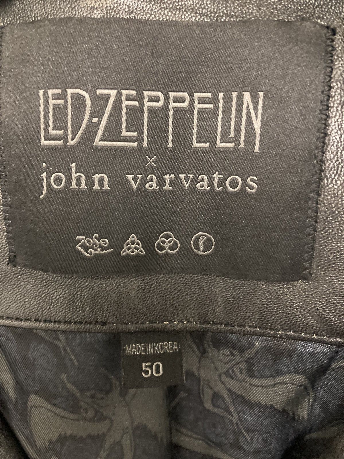 John Varvatos Led Zeppelin leather biker jacket. 50 Size US M / EU 48-50 / 2 - 7 Thumbnail