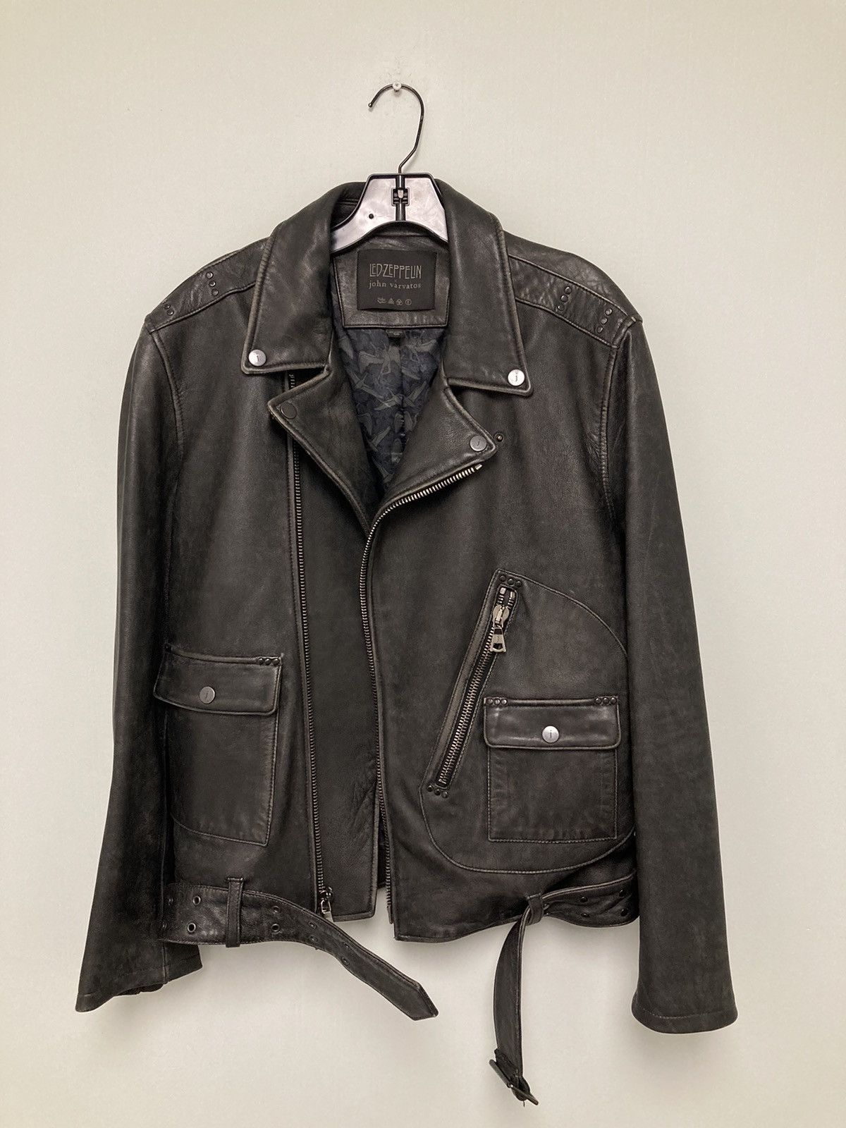 John Varvatos Led Zeppelin leather biker jacket. 50 Size US M / EU 48-50 / 2 - 6 Thumbnail