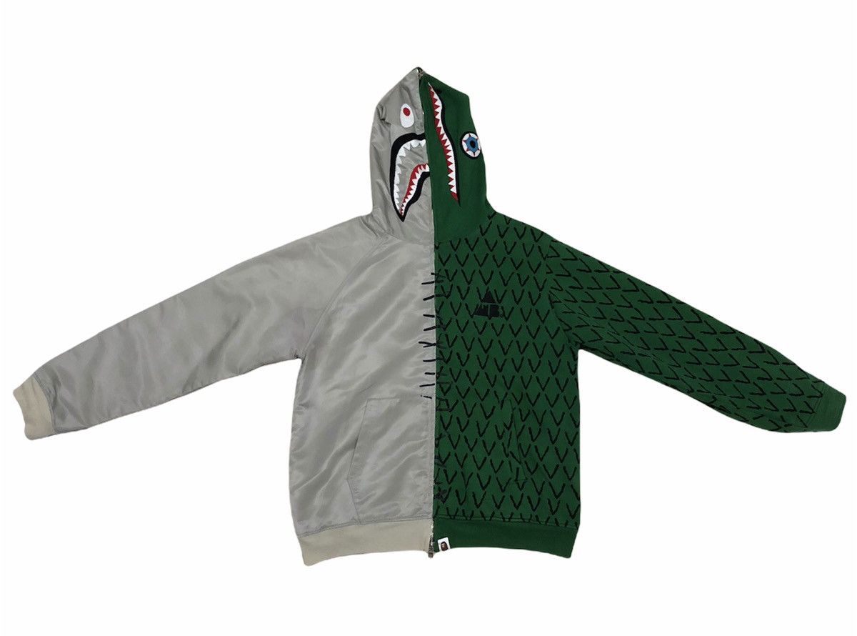 Bape x Ambush Half Shark Alligator Full Zip Hoodie