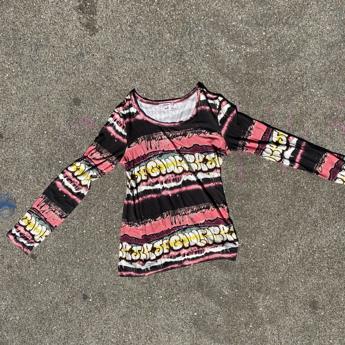 Jean Paul Gaultier graffiti Mesh ish shirt