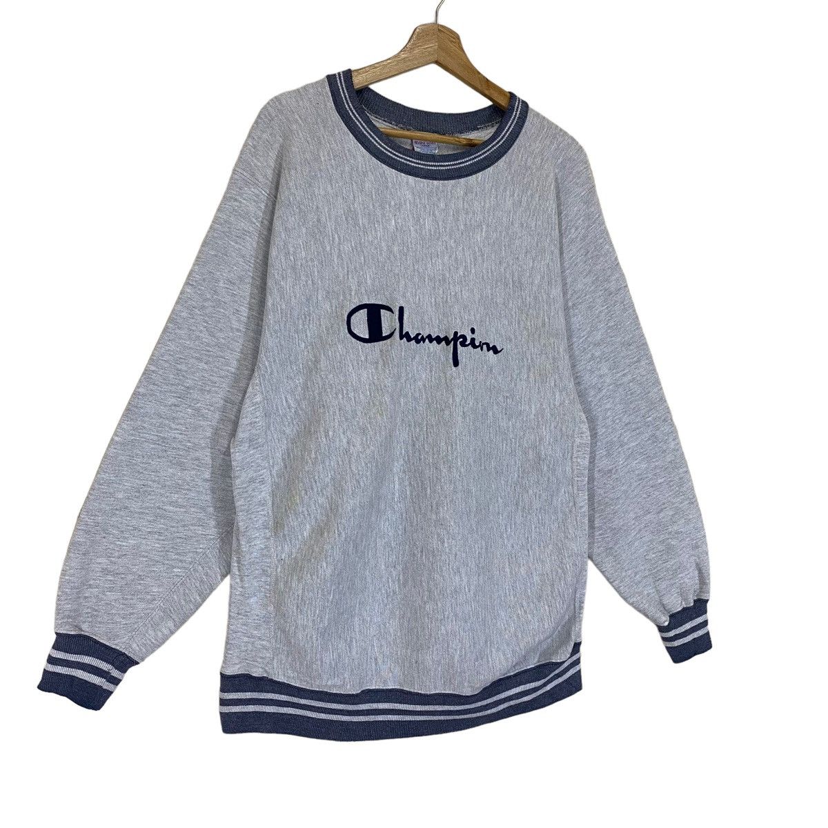 Champion × Vintage Vintage Champion Reverse Weave Big Logo Crewneck Sweatshirt Size US M / EU 48-50 / 2 - 2 Thumbnail