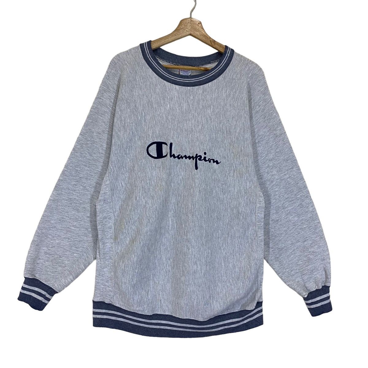 Champion × Vintage Vintage Champion Reverse Weave Big Logo Crewneck Sweatshirt Size US M / EU 48-50 / 2 - 1 Thumbnail