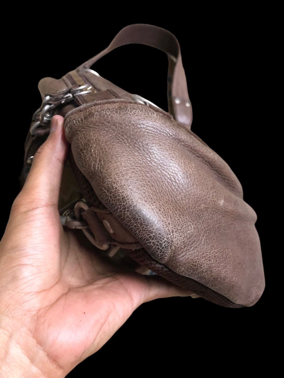 Japanese Brand LEATHER MOUSTACHE CROSSBODY BAG Size ONE SIZE - 5 Thumbnail