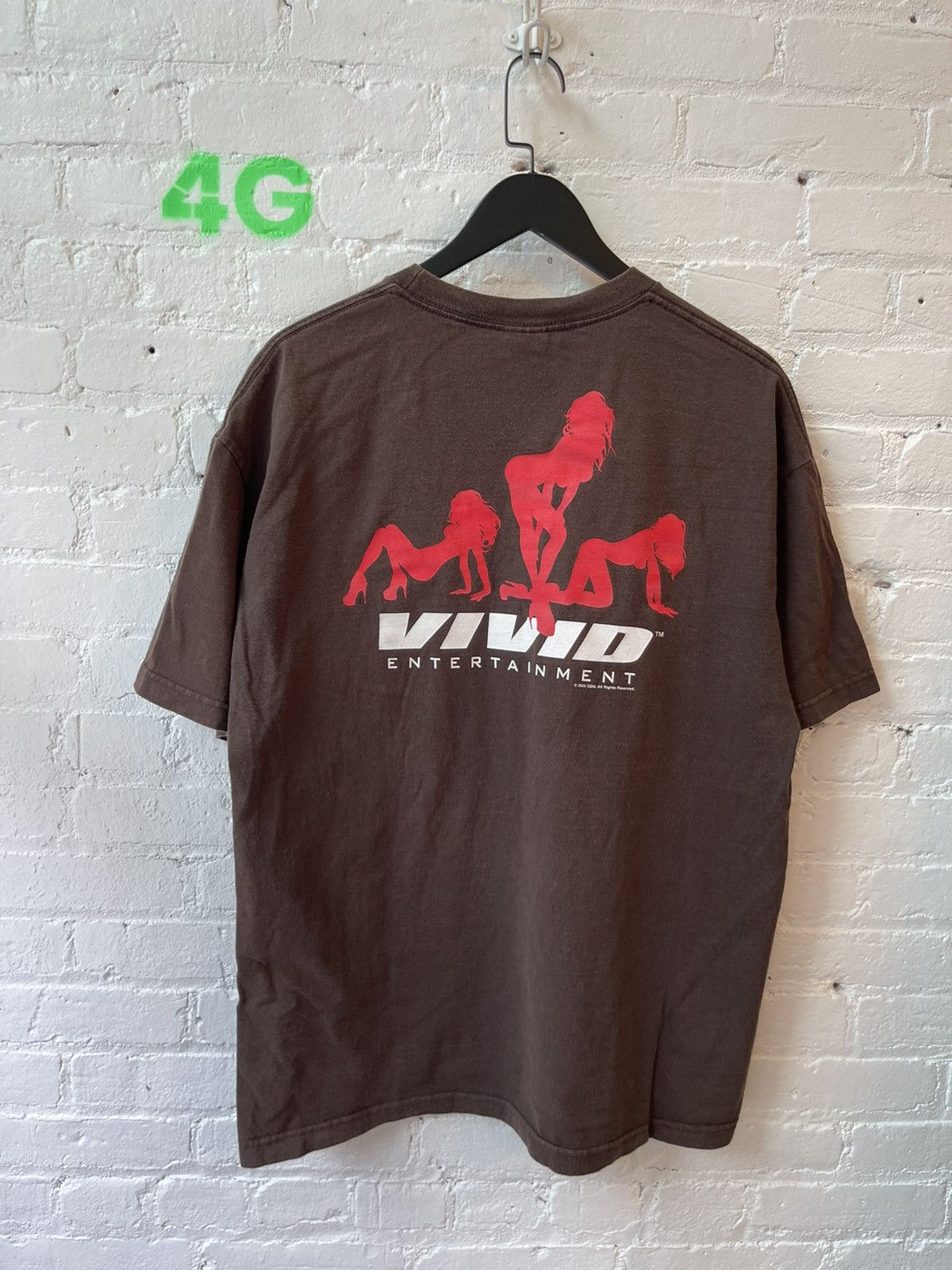 image of Vintage Vivid Pornstar Porn Xxx Girls Porno Shirt in Brown, Men's (Size XL)