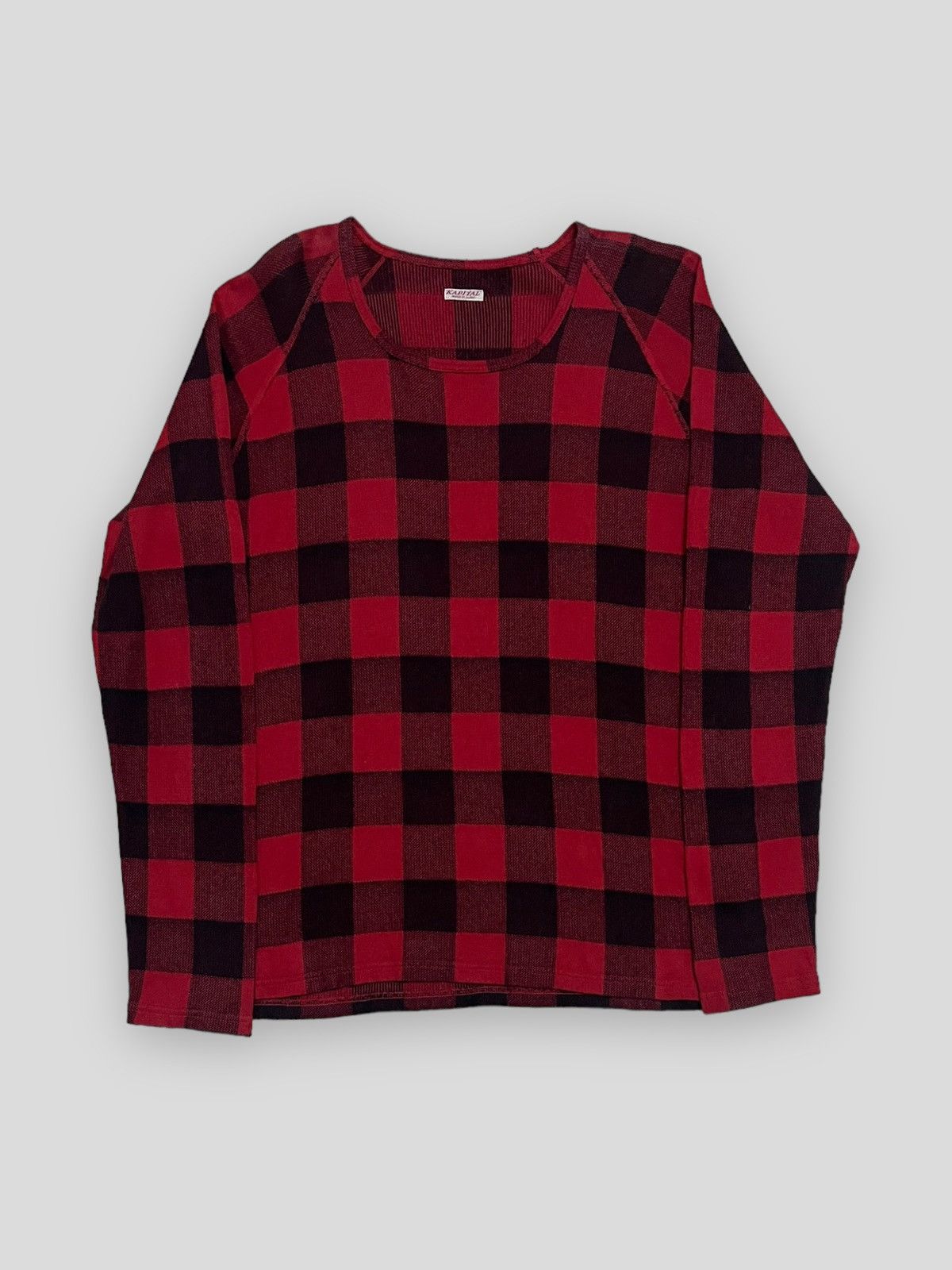 image of Send Offerjapan Designer Kapital Striped Grunge Longsleeve in Red, Men's (Size Medium)