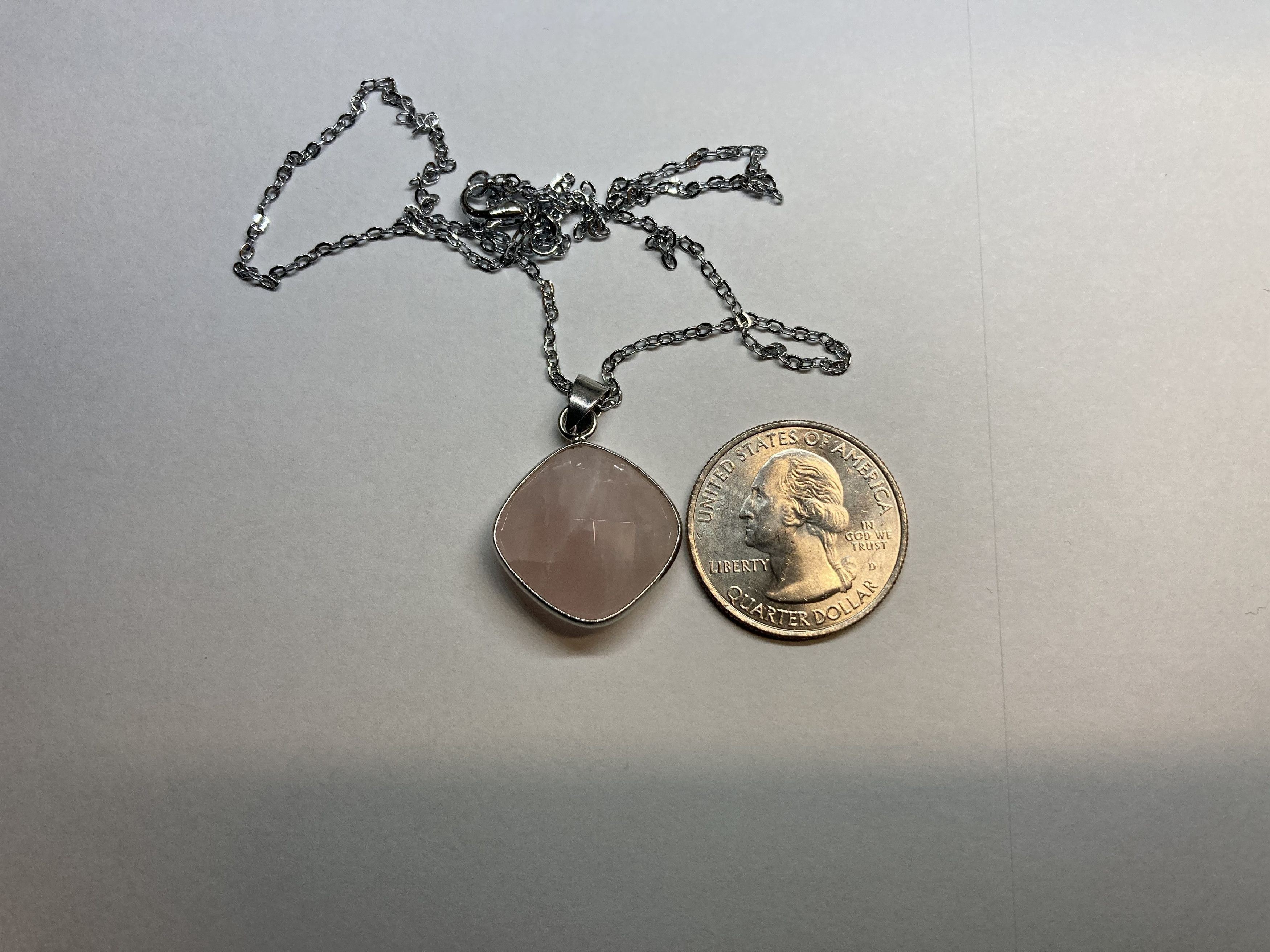 Jewelry Rose quartz chain necklace Size ONE SIZE - 4 Thumbnail