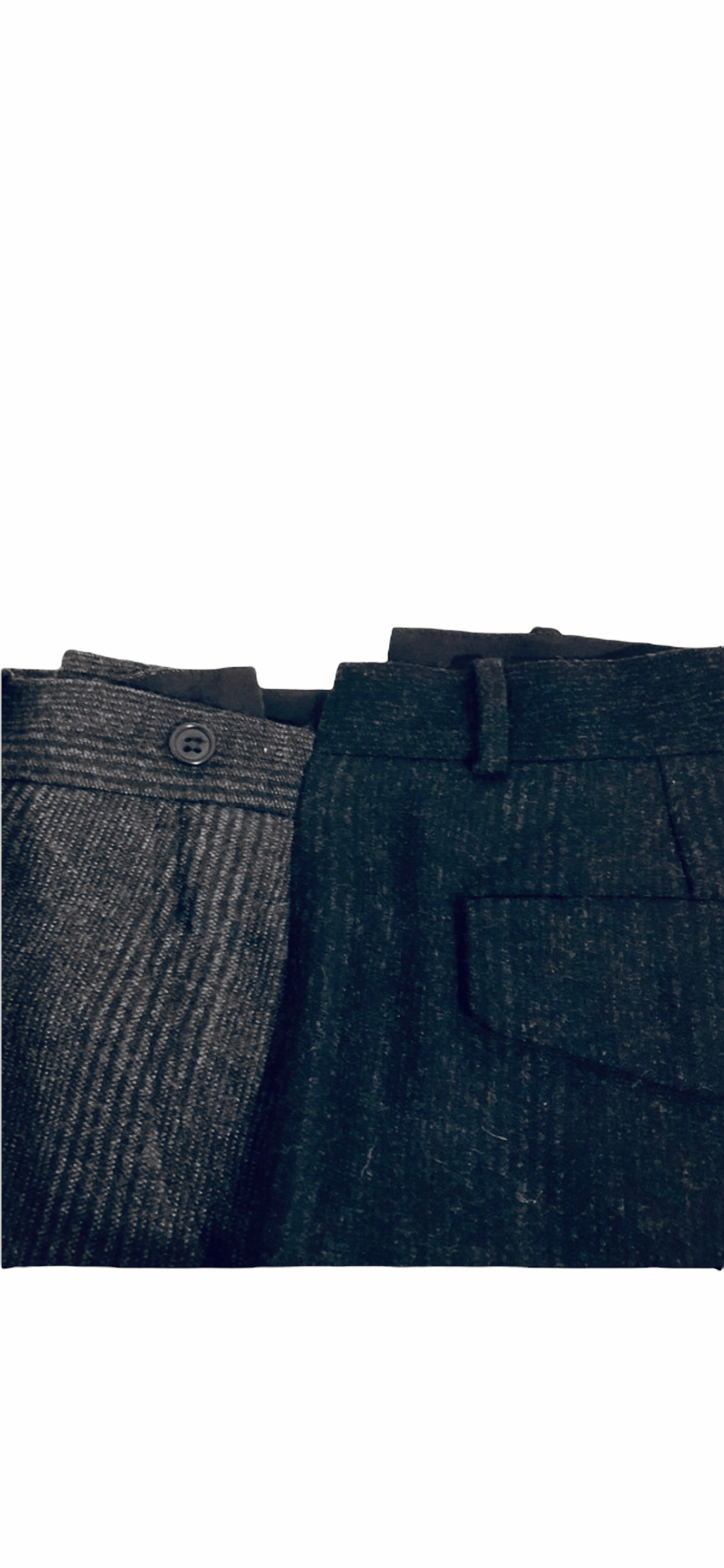 image of Maison Margiela Fw 2004 Fusion Wool Pants in Grey, Men's (Size 28)