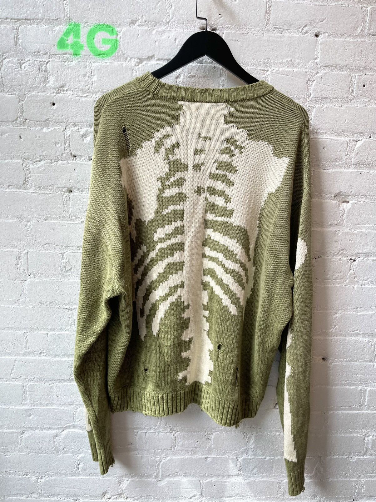Kapital Kapital 5G Skeleton Distressed Bones Sweater XL Grailed