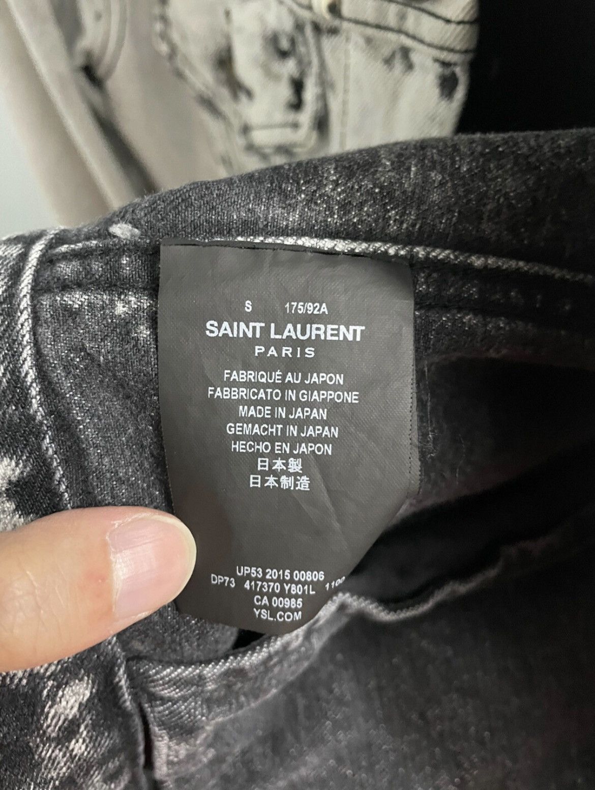 Hedi Slimane × Saint Laurent Paris 16SS Bleached Distress Denim Jacket sz S Size US S / EU 44-46 / 1 - 8 Thumbnail