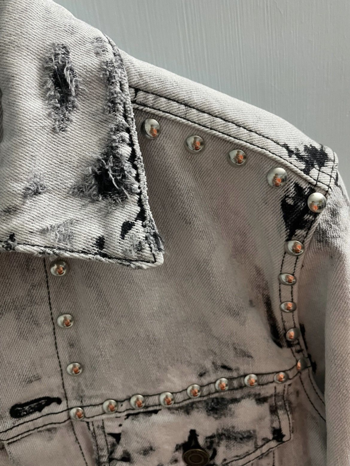 Hedi Slimane × Saint Laurent Paris 16SS Bleached Distress Denim Jacket sz S Size US S / EU 44-46 / 1 - 4 Thumbnail