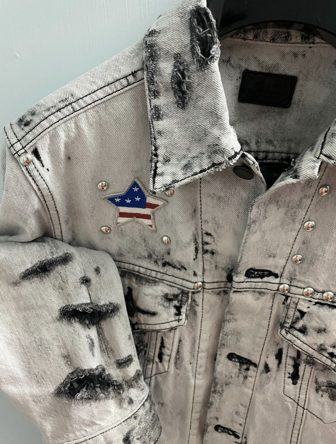 Hedi Slimane × Saint Laurent Paris 16SS Bleached Distress Denim Jacket sz S Size US S / EU 44-46 / 1 - 3 Thumbnail