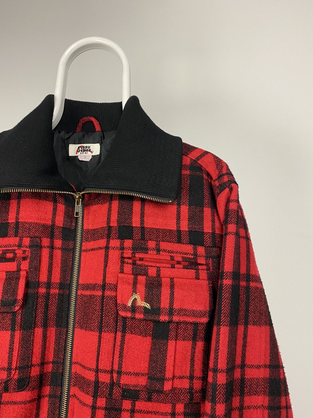 Evisu Evisu Japan vintage zip up woolen hooded jacket black red Size US XL / EU 56 / 4 - 2 Thumbnail