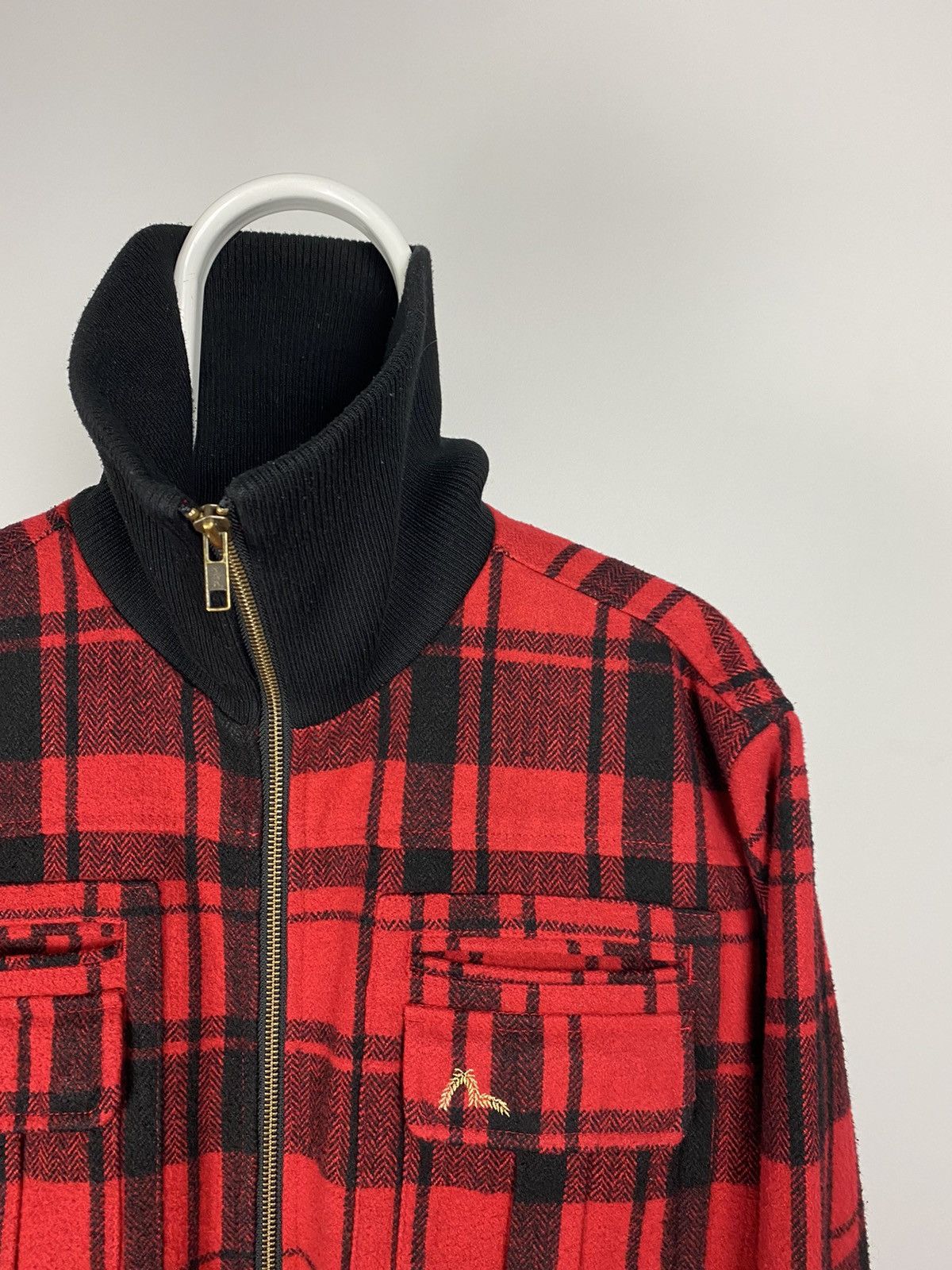 Evisu Evisu Japan vintage zip up woolen hooded jacket black red Size US XL / EU 56 / 4 - 7 Thumbnail