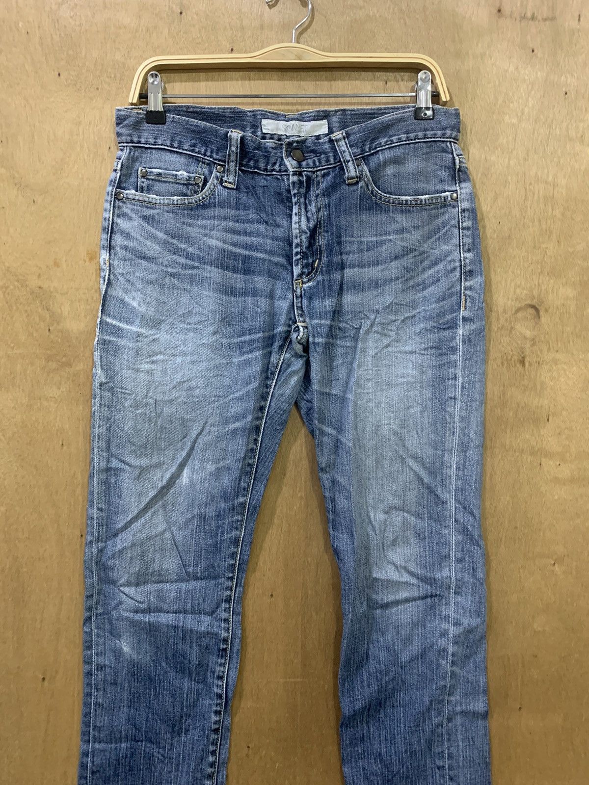 Japanese Brand × Uniqlo UNIQLO 90s Rugged Women Skinny Slimfit Stonewash Denim Jean Size 30" / US 8 / IT 44 - 4 Thumbnail