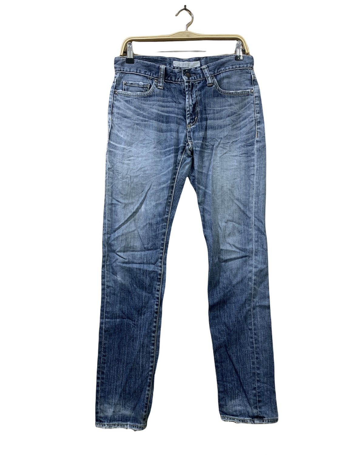 Japanese Brand × Uniqlo UNIQLO 90s Rugged Women Skinny Slimfit Stonewash Denim Jean Size 30" / US 8 / IT 44 - 1 Thumbnail