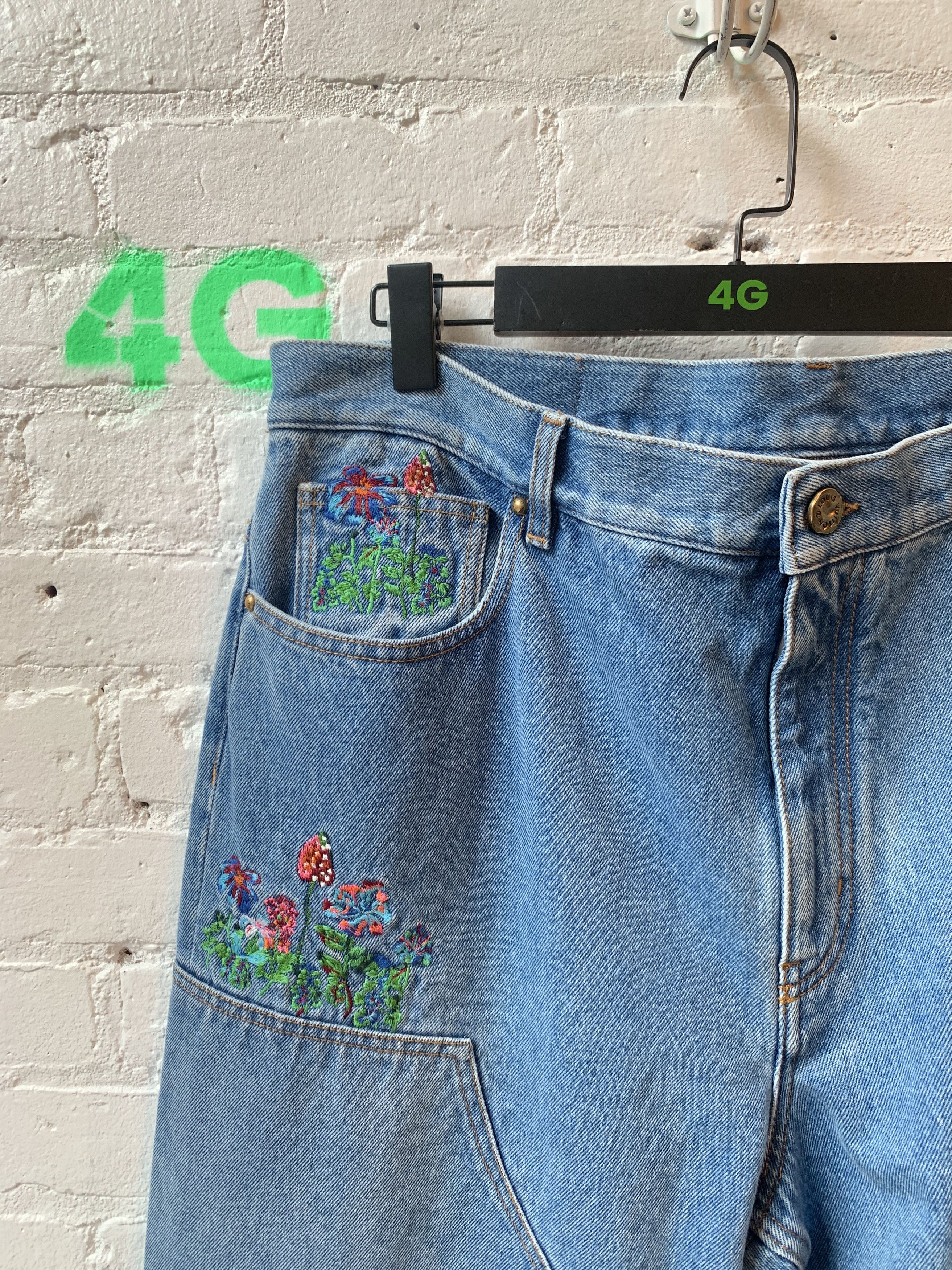 Louis Vuitton × Virgil Abloh Louis Vuitton x Virgil Abloh double knee floral Jeans Size US 38 / EU 54 - 2 Thumbnail