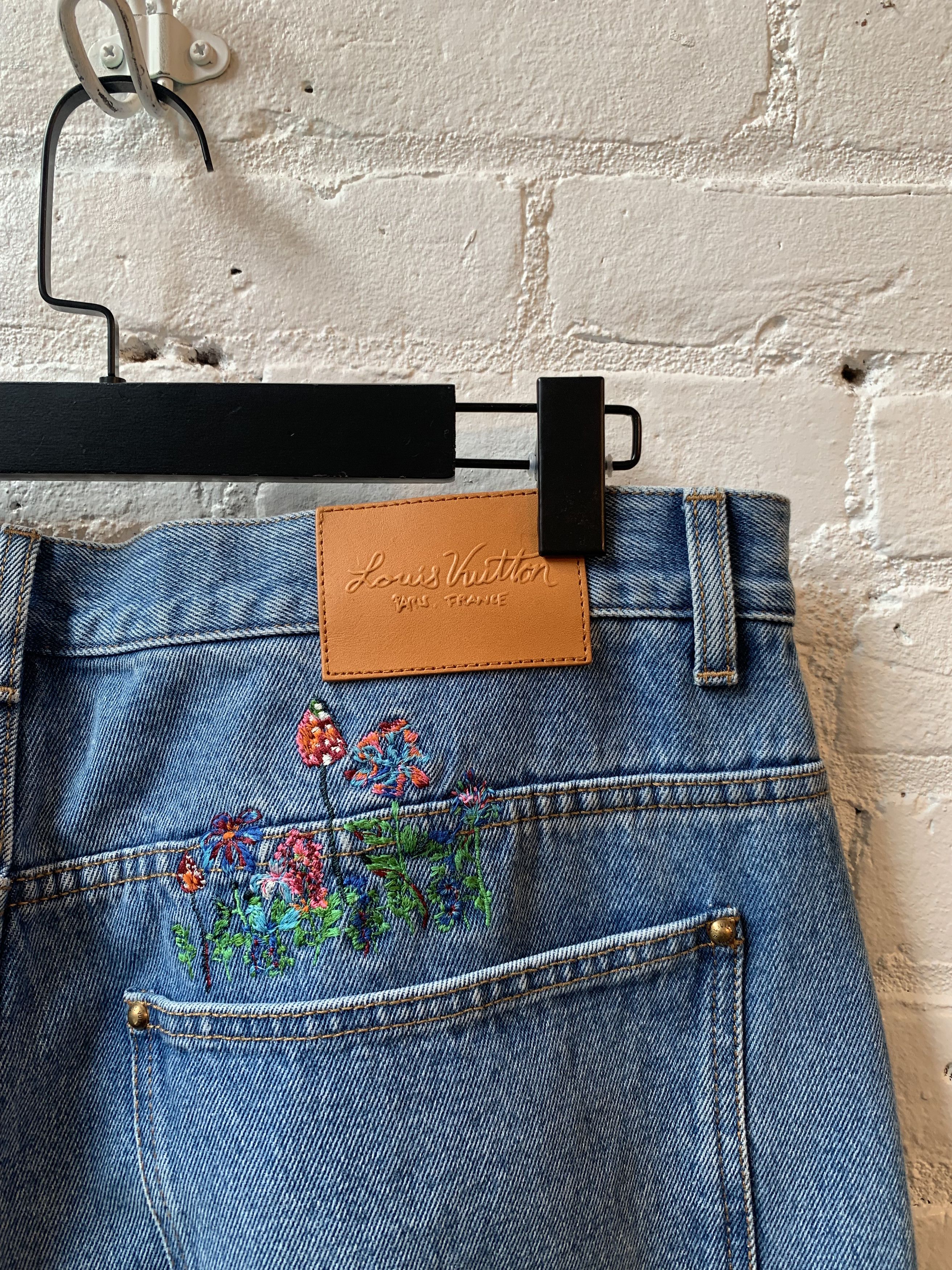 Louis Vuitton × Virgil Abloh Louis Vuitton x Virgil Abloh double knee floral Jeans Size US 38 / EU 54 - 5 Thumbnail