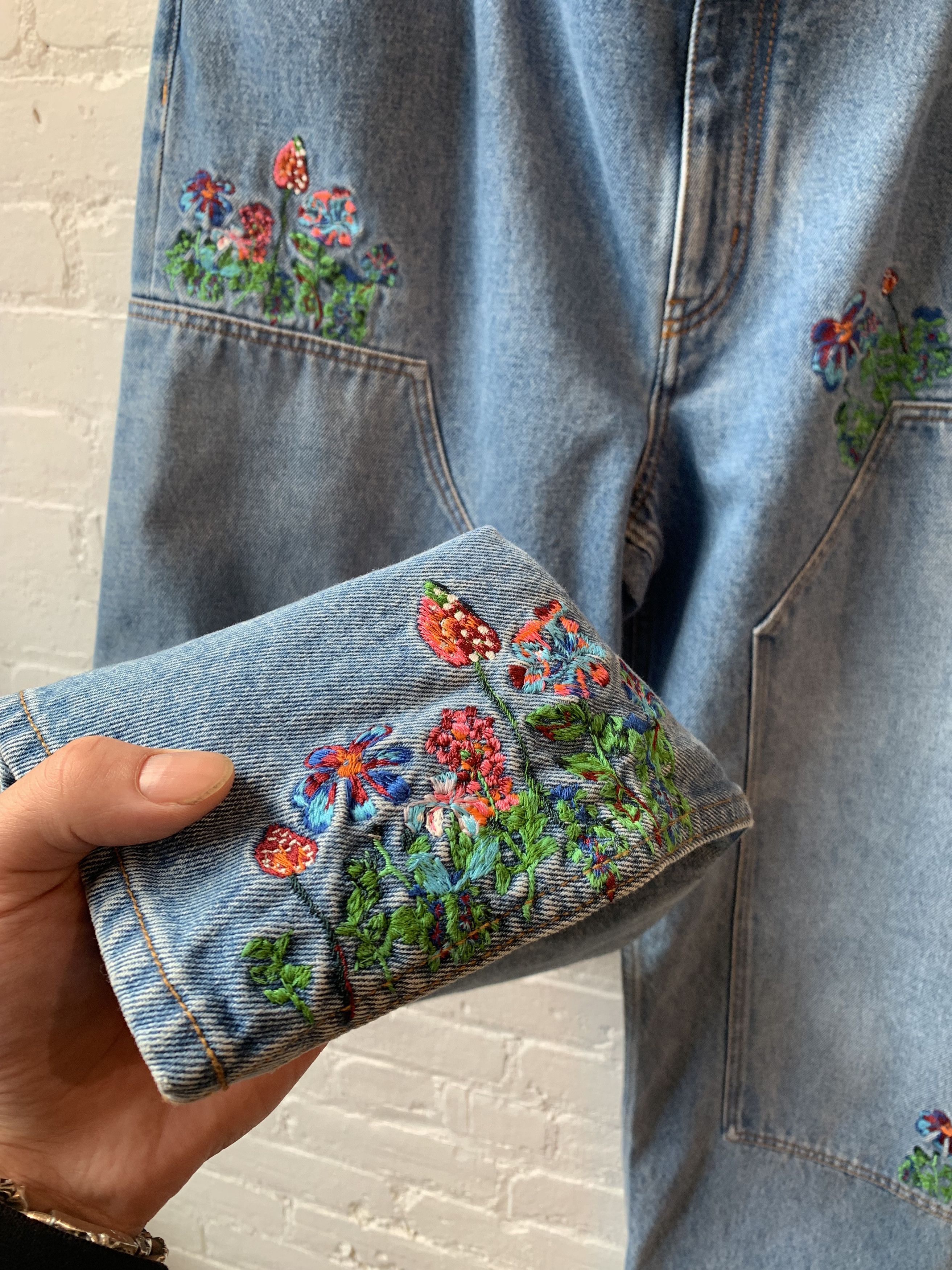 Louis Vuitton × Virgil Abloh Louis Vuitton x Virgil Abloh double knee floral Jeans Size US 38 / EU 54 - 4 Thumbnail