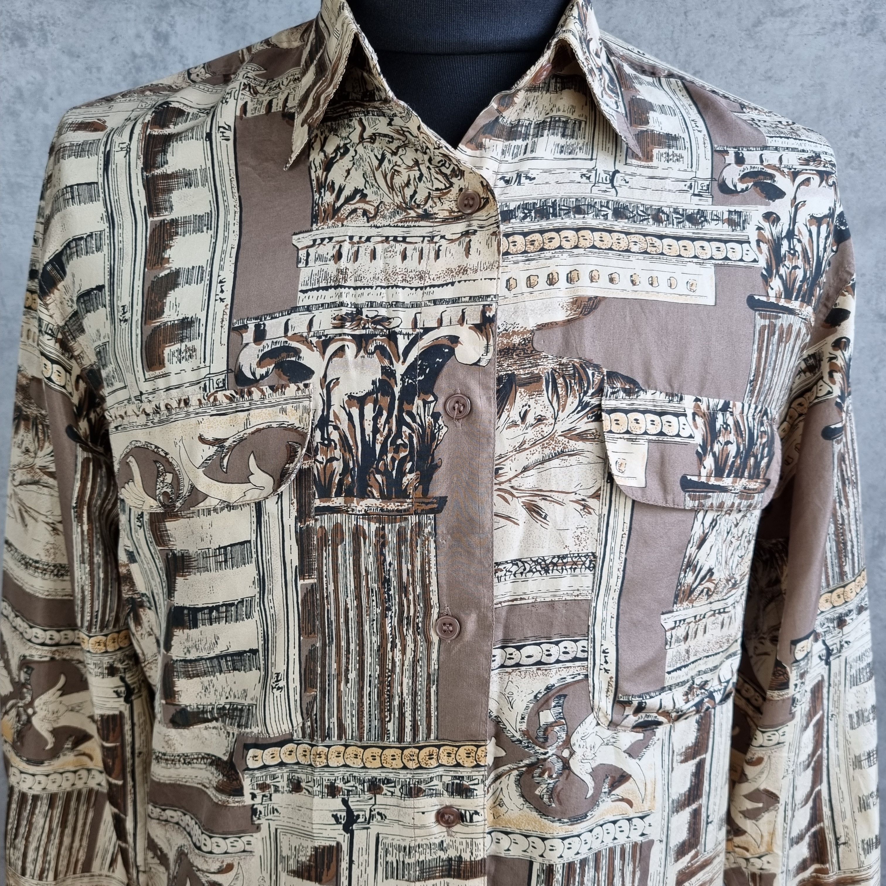 Vintage Very rare Silk Abstract Versace Style Design Shirt Size US M / EU 48-50 / 2 - 5 Thumbnail