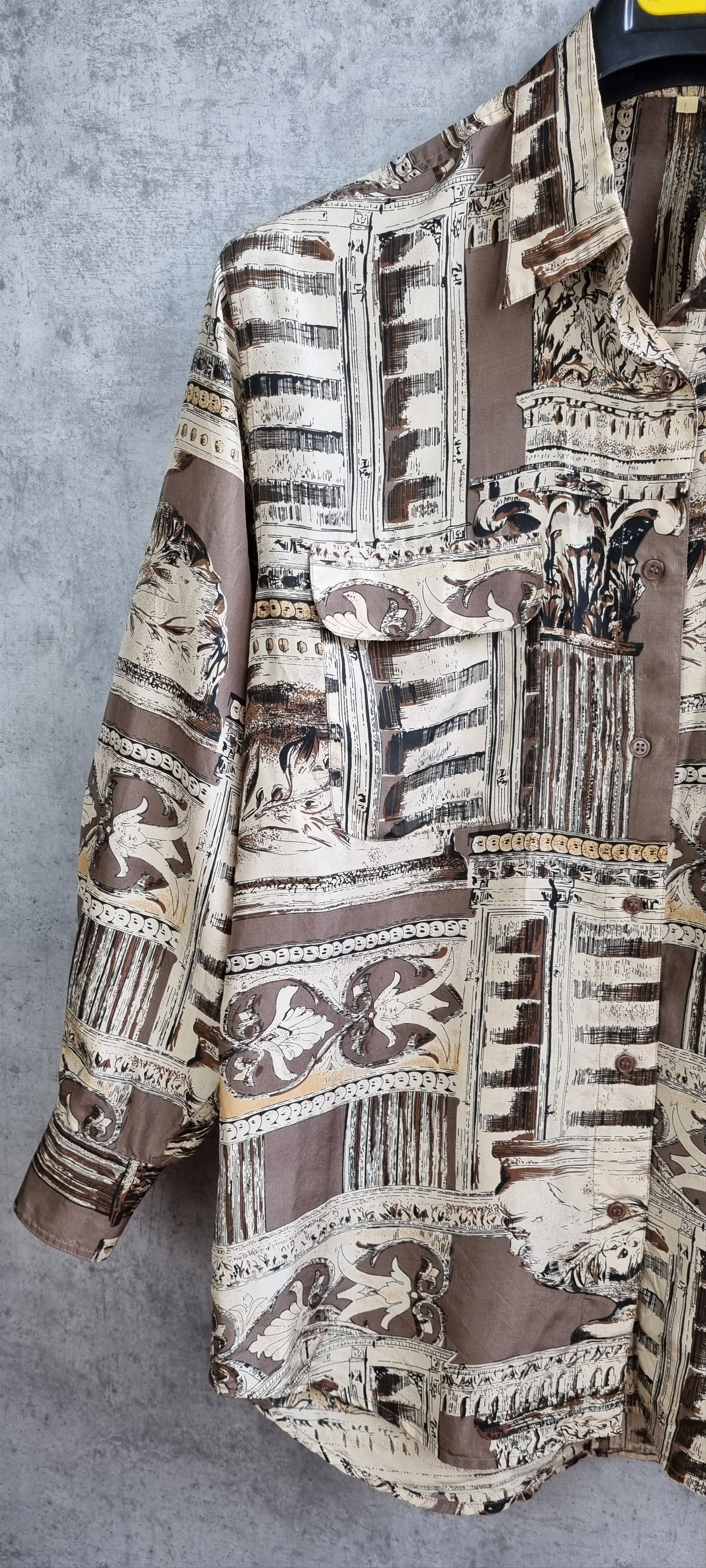 Vintage Very rare Silk Abstract Versace Style Design Shirt Size US M / EU 48-50 / 2 - 6 Thumbnail