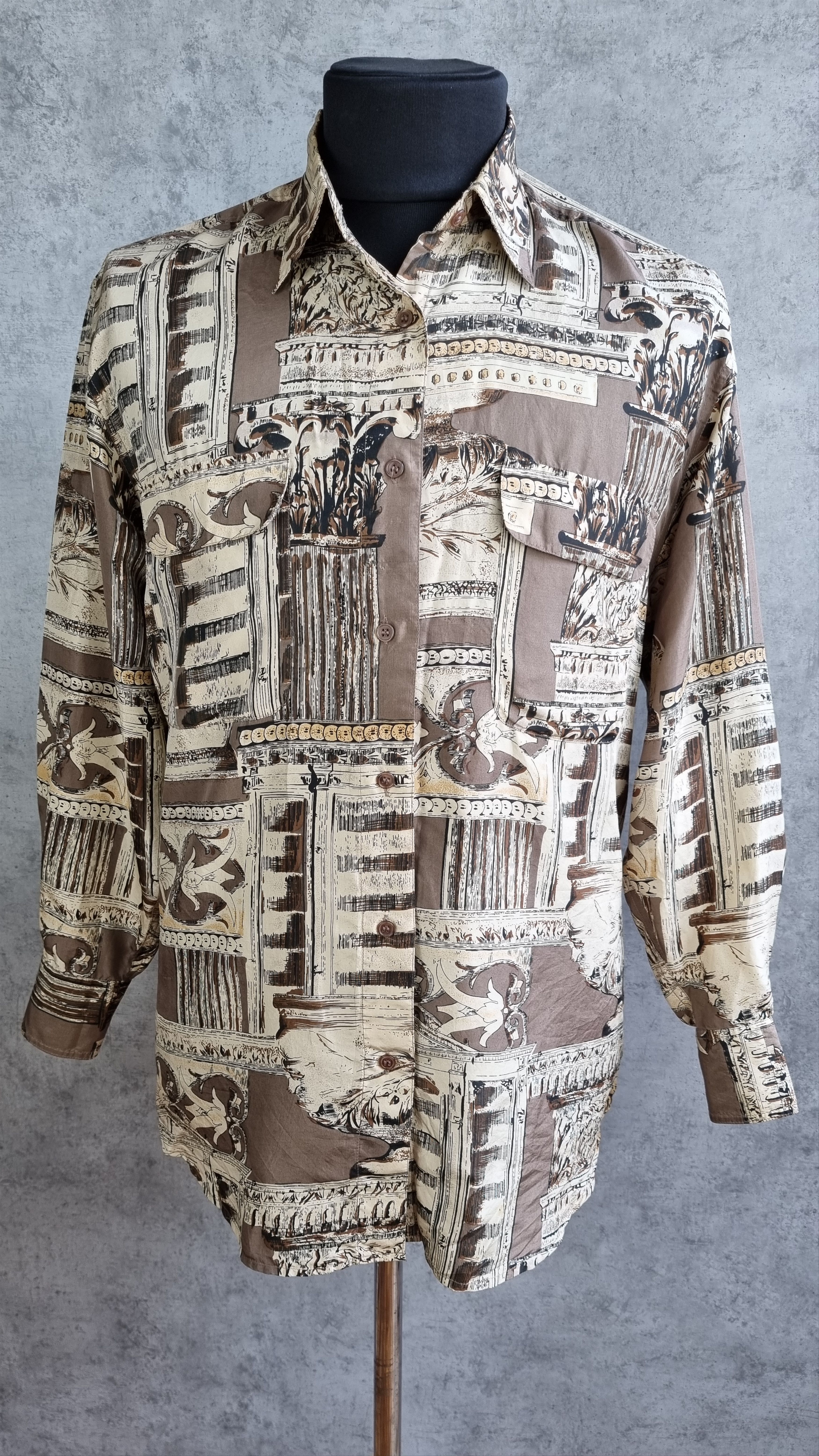 Vintage Very rare Silk Abstract Versace Style Design Shirt Size US M / EU 48-50 / 2 - 11 Thumbnail