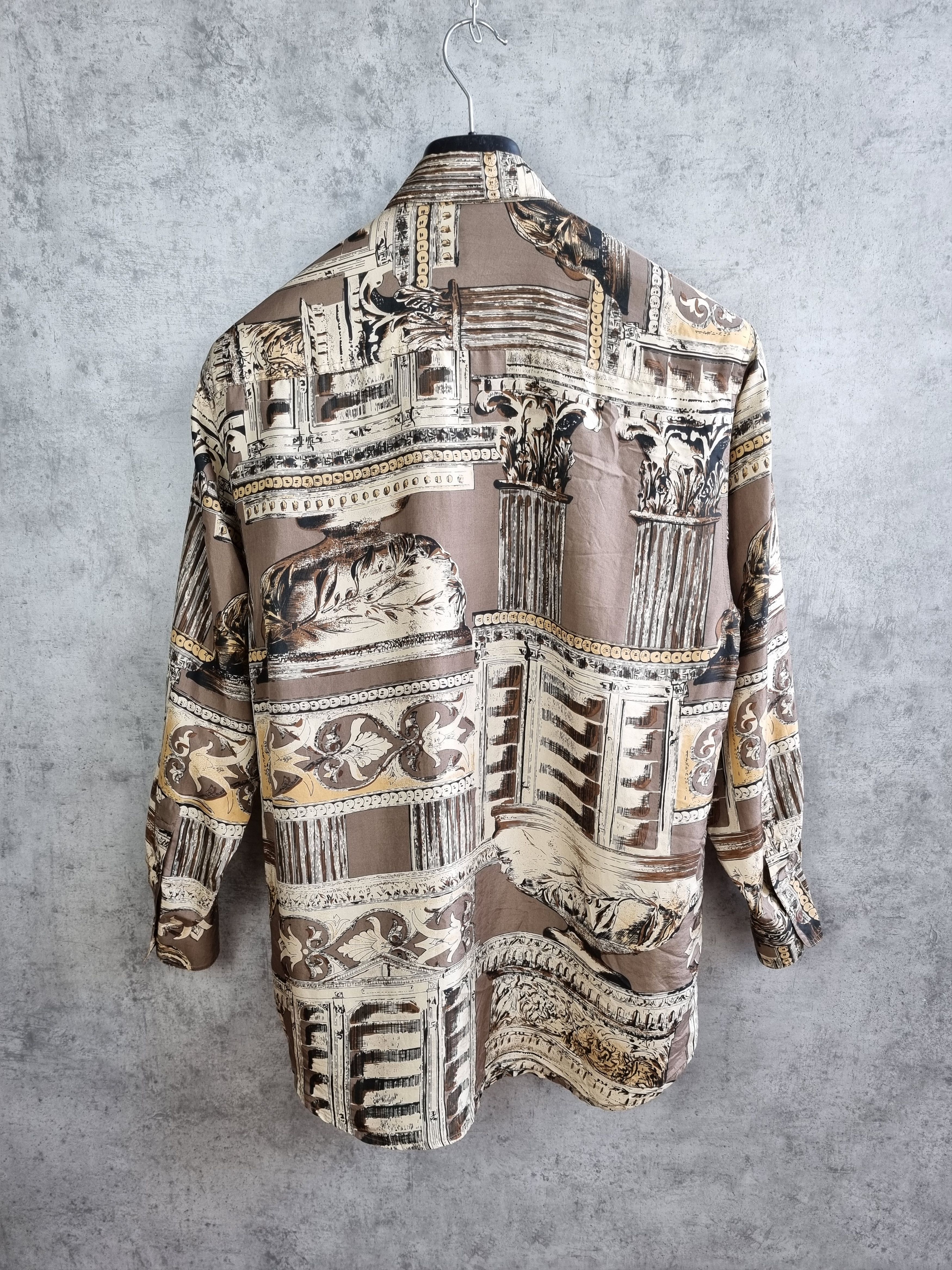 Vintage Very rare Silk Abstract Versace Style Design Shirt Size US M / EU 48-50 / 2 - 2 Thumbnail