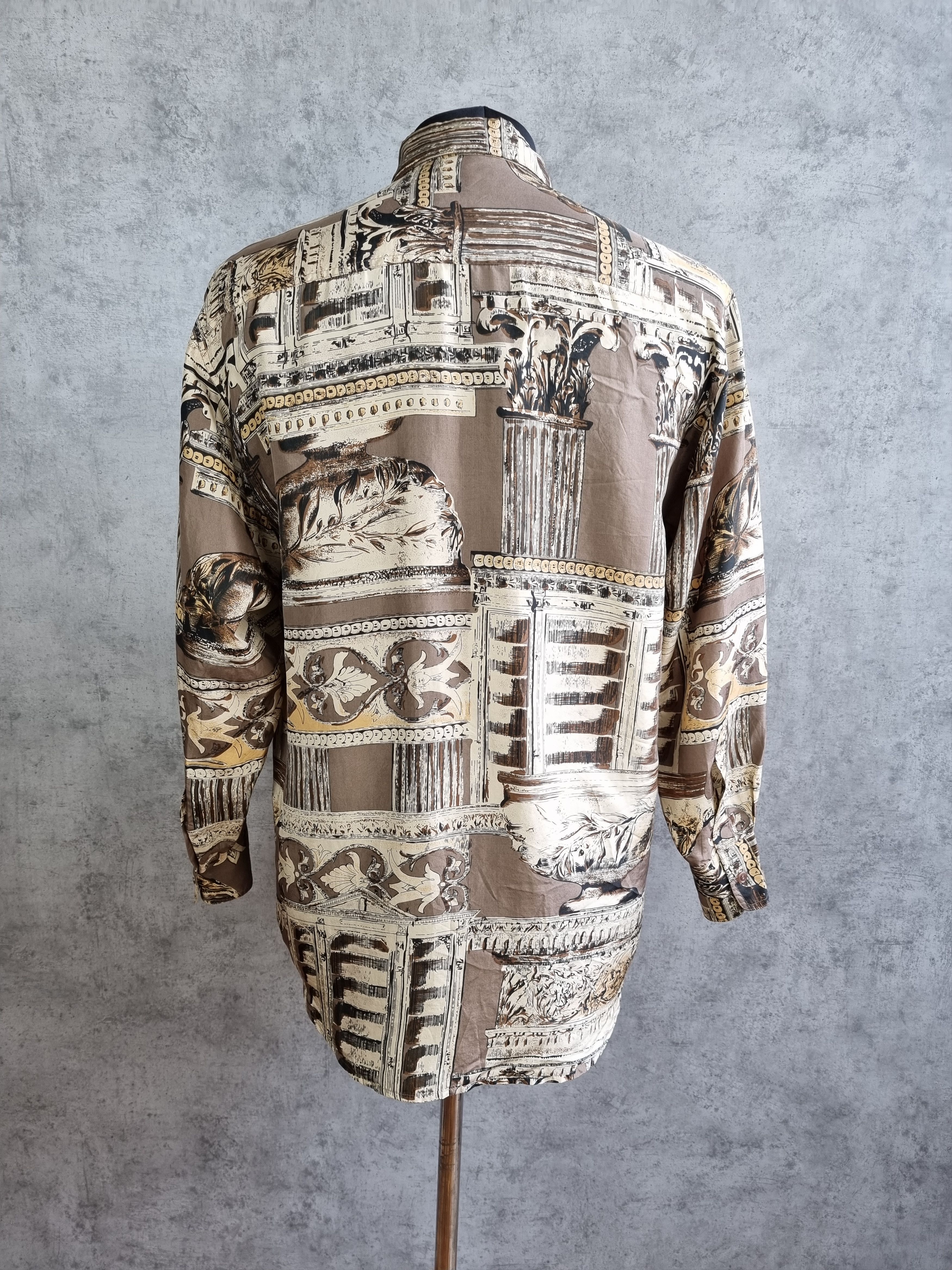 Vintage Very rare Silk Abstract Versace Style Design Shirt Size US M / EU 48-50 / 2 - 4 Thumbnail