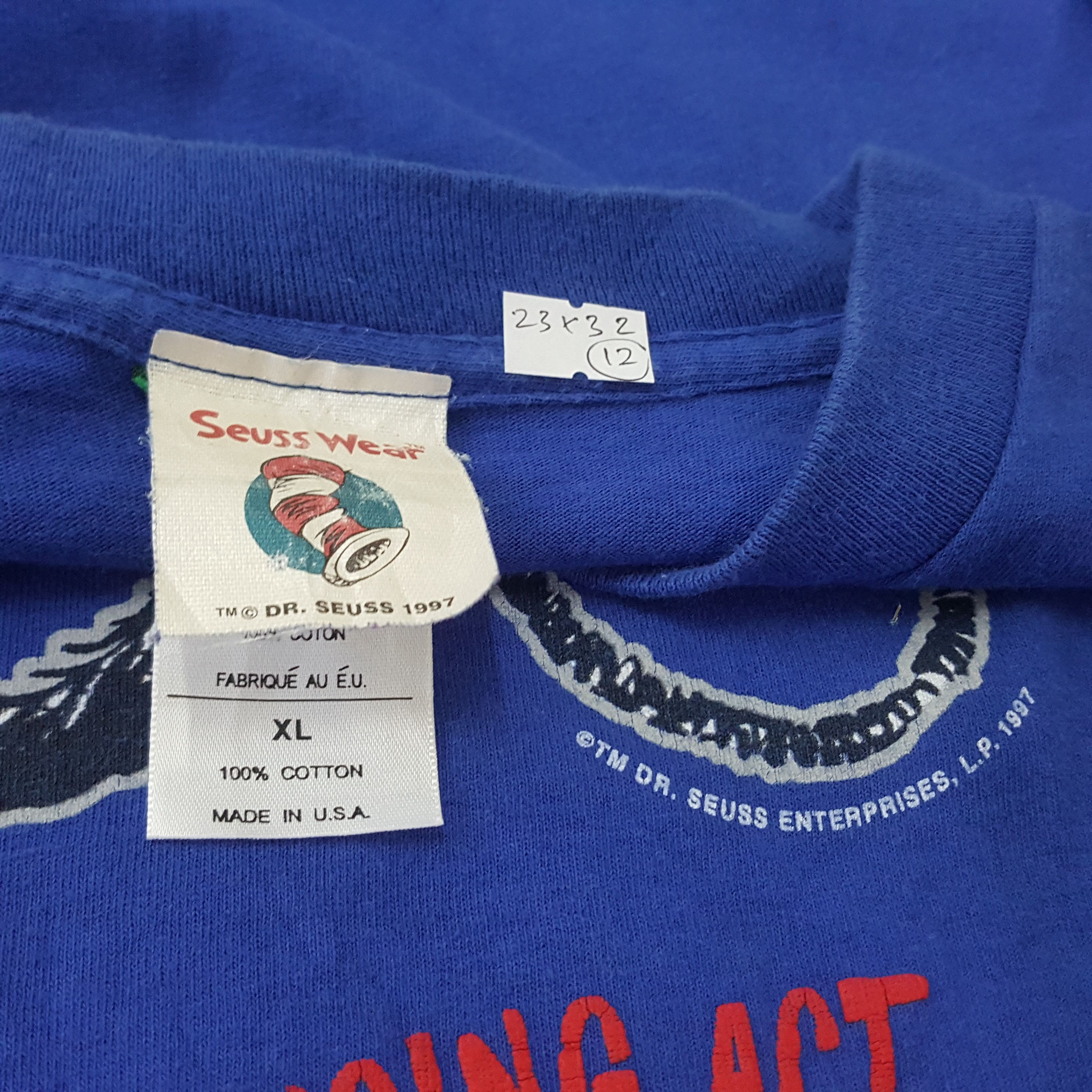 Cartoon Network × Vintage Vintage 90's Dr. Seuss The Cat nice design t-shirt Size US XL / EU 56 / 4 - 4 Thumbnail