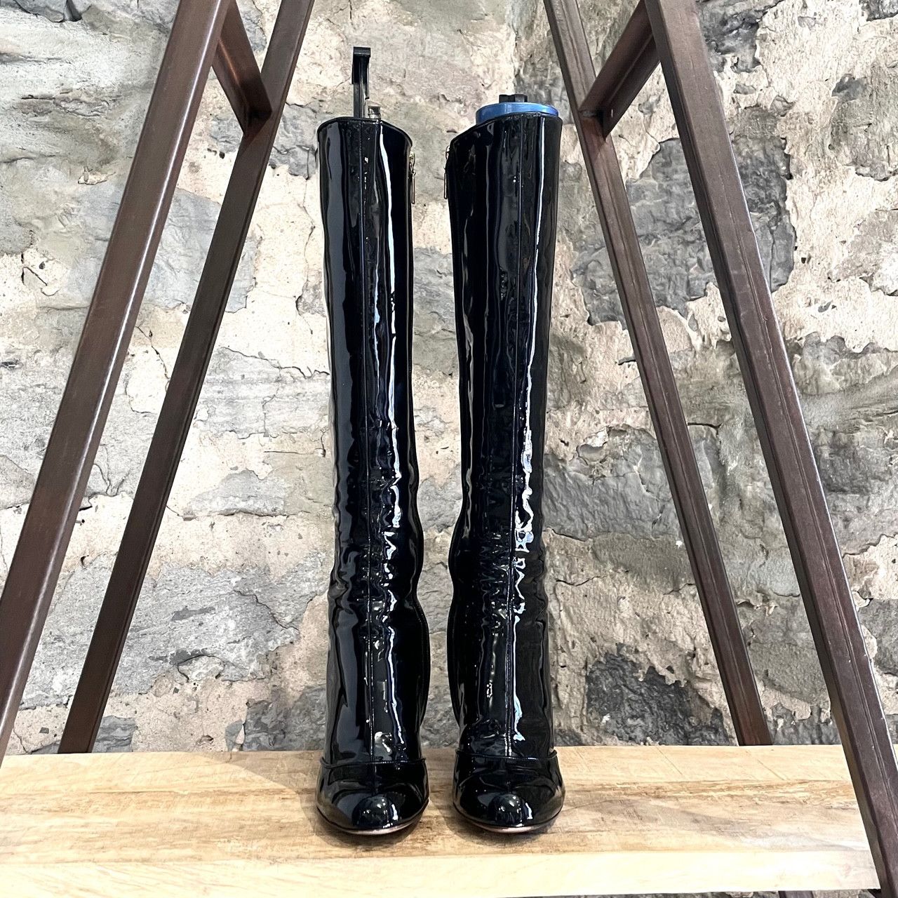Dolce & Gabbana Dolce & Gabbana Black Patent Heeled Boots Size US 8 / IT 38 - 3 Thumbnail