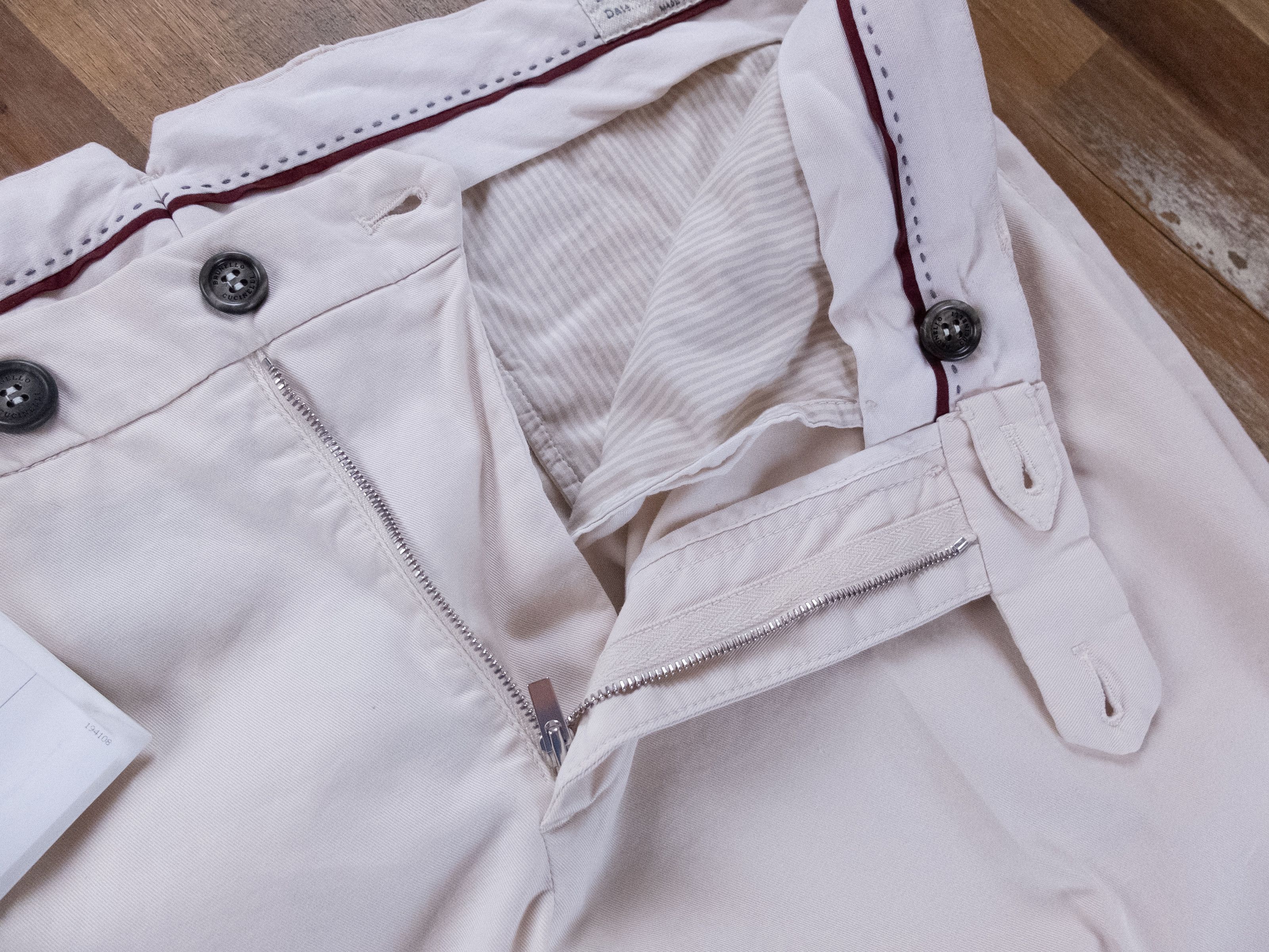 Brunello Cucinelli BRUNELLO CUCINELLI off white cotton pants trousers 38 Size US 38 / EU 54 - 6 Thumbnail
