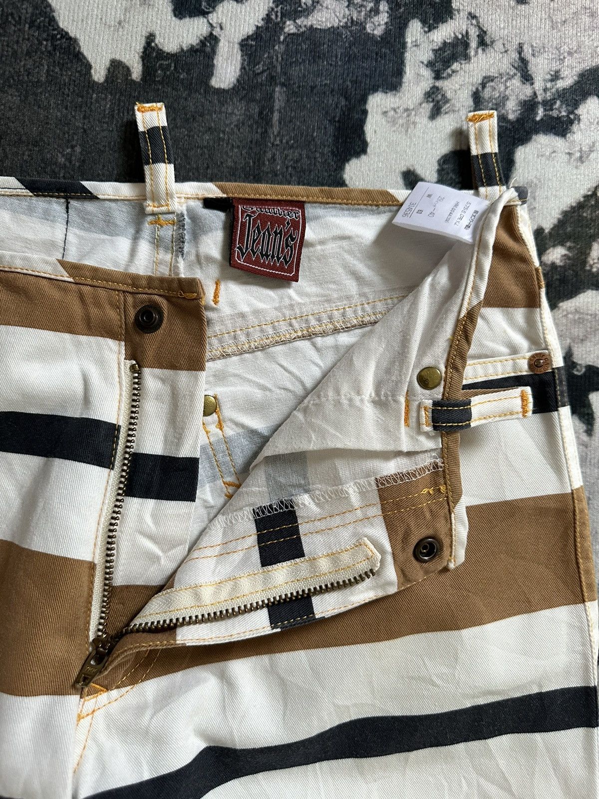Jean Paul Gaultier 1990s Gaultier Jeans by JPG bordered flare pant Size US 29 - 7 Thumbnail