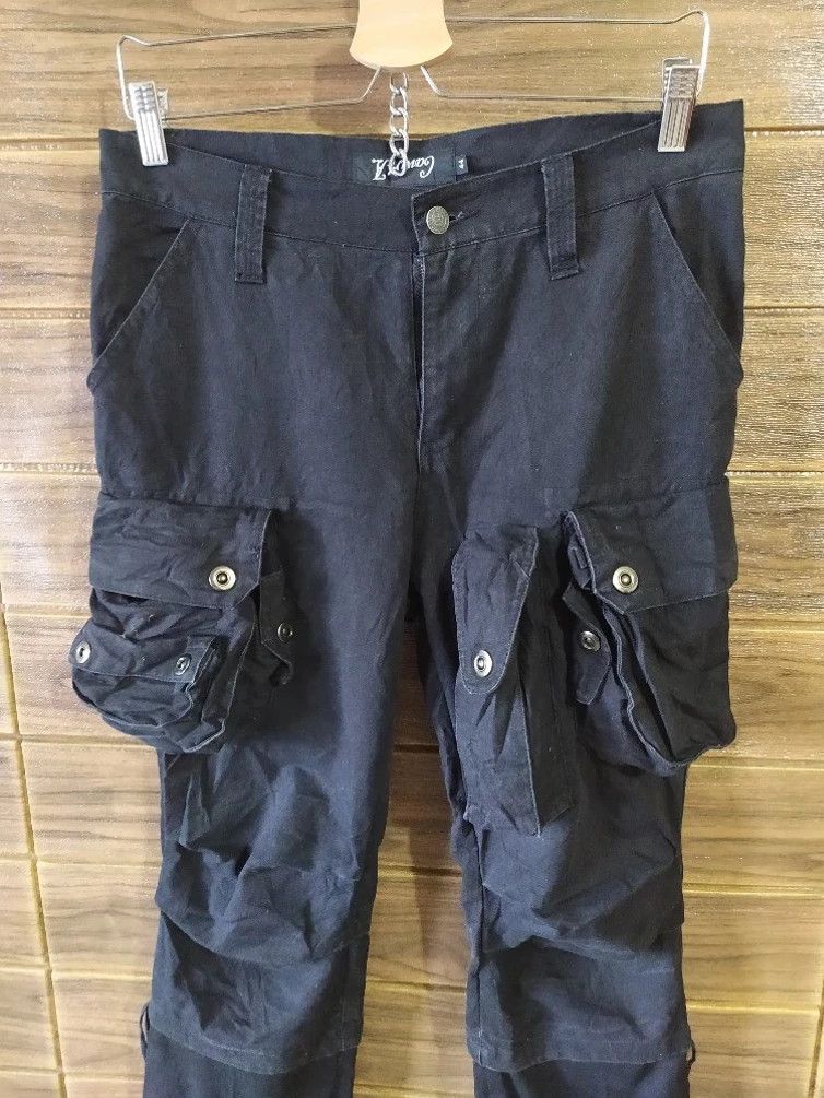 Japanese Brand Cavaria 2 tone Black Cargo Gas Mask Tactical Punk Pants Size US 30 / EU 46 - 13 Thumbnail