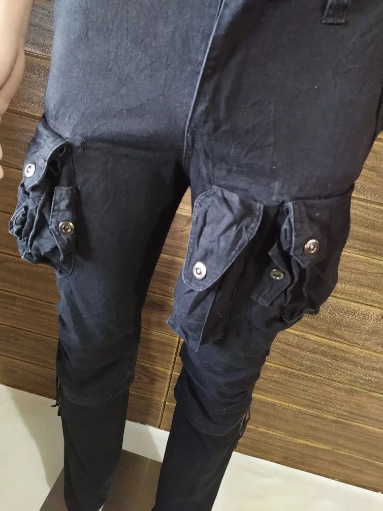 Japanese Brand Cavaria 2 tone Black Cargo Gas Mask Tactical Punk Pants Size US 30 / EU 46 - 2 Thumbnail