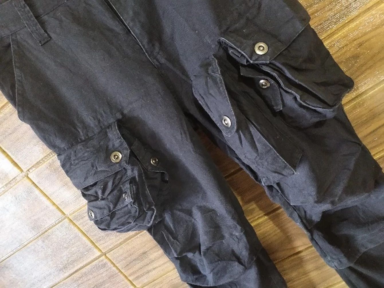 Japanese Brand Cavaria 2 tone Black Cargo Gas Mask Tactical Punk Pants Size US 30 / EU 46 - 14 Thumbnail