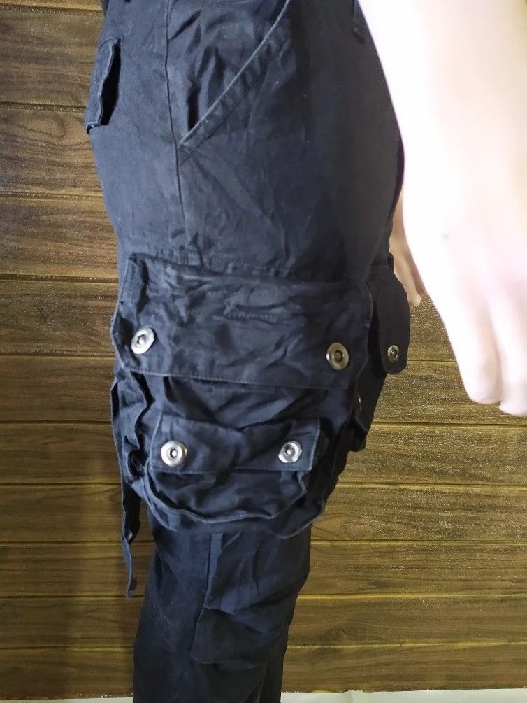 Japanese Brand Cavaria 2 tone Black Cargo Gas Mask Tactical Punk Pants Size US 30 / EU 46 - 4 Thumbnail