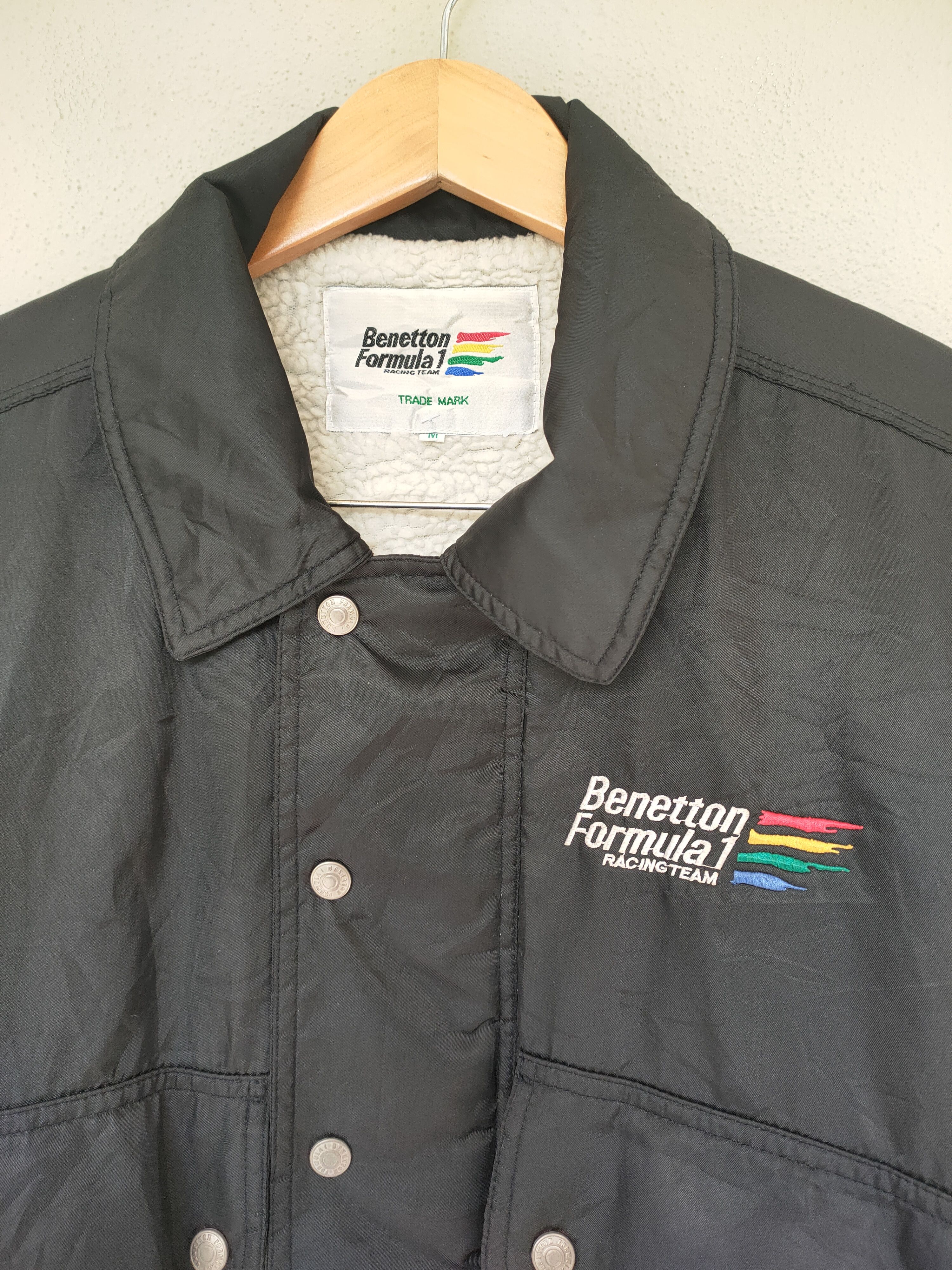 Vintage Vintage Benetton Formula 1 Racing Team Bomber Size US M / EU 48-50 / 2 - 4 Thumbnail