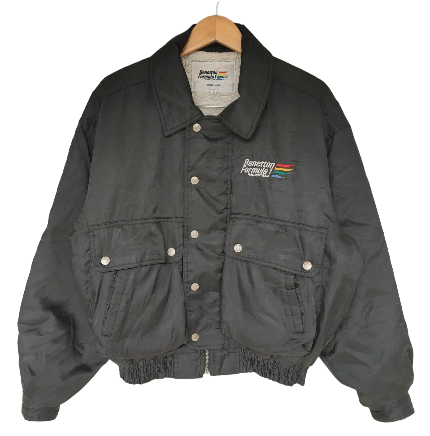 Vintage Vintage Benetton Formula 1 Racing Team Bomber Size US M / EU 48-50 / 2 - 1 Thumbnail
