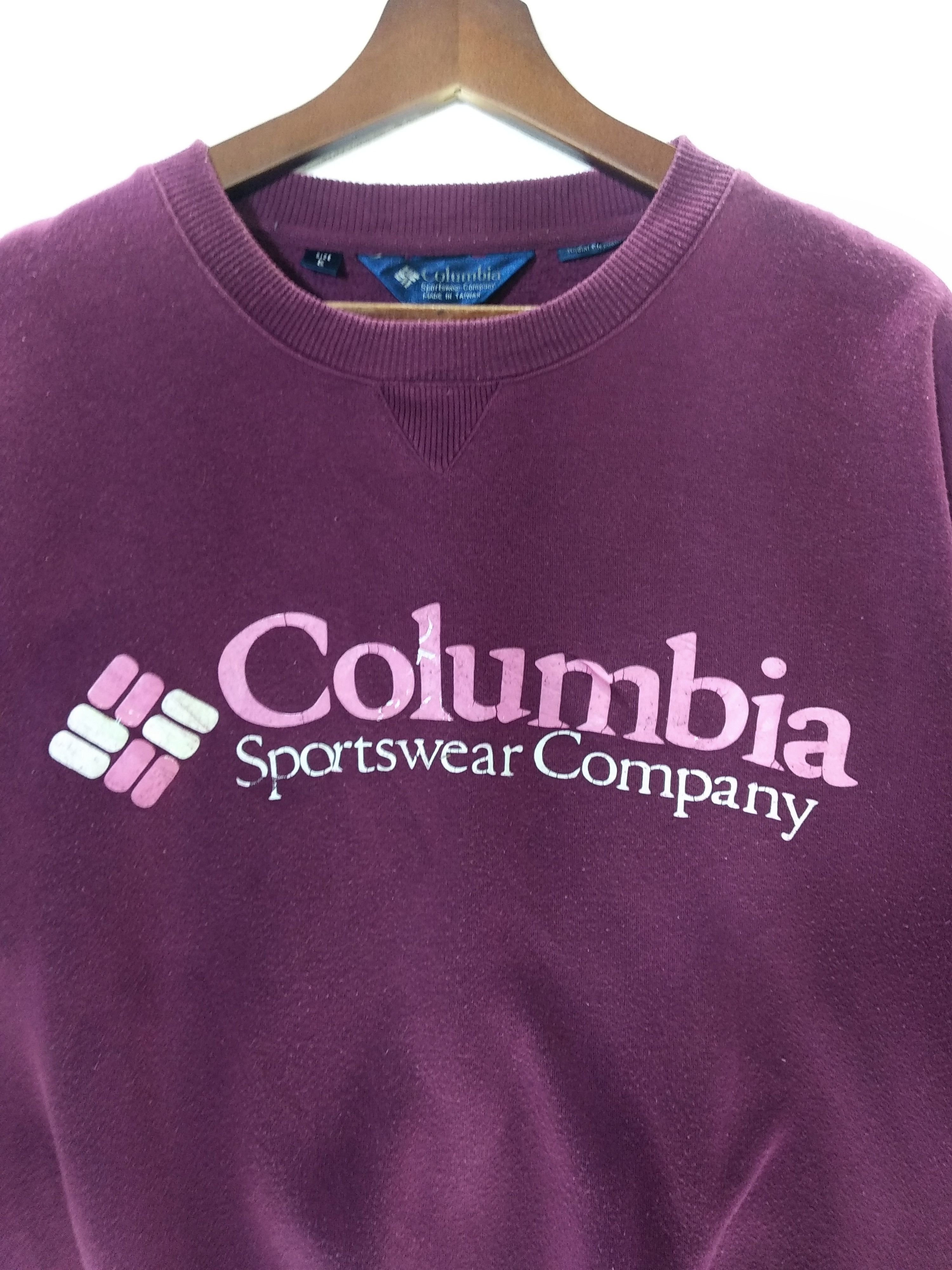 Columbia × Vintage Vintage Colombia Big Spell Sweatshirt/Size L/Purple Colour Size US L / EU 52-54 / 3 - 2 Thumbnail