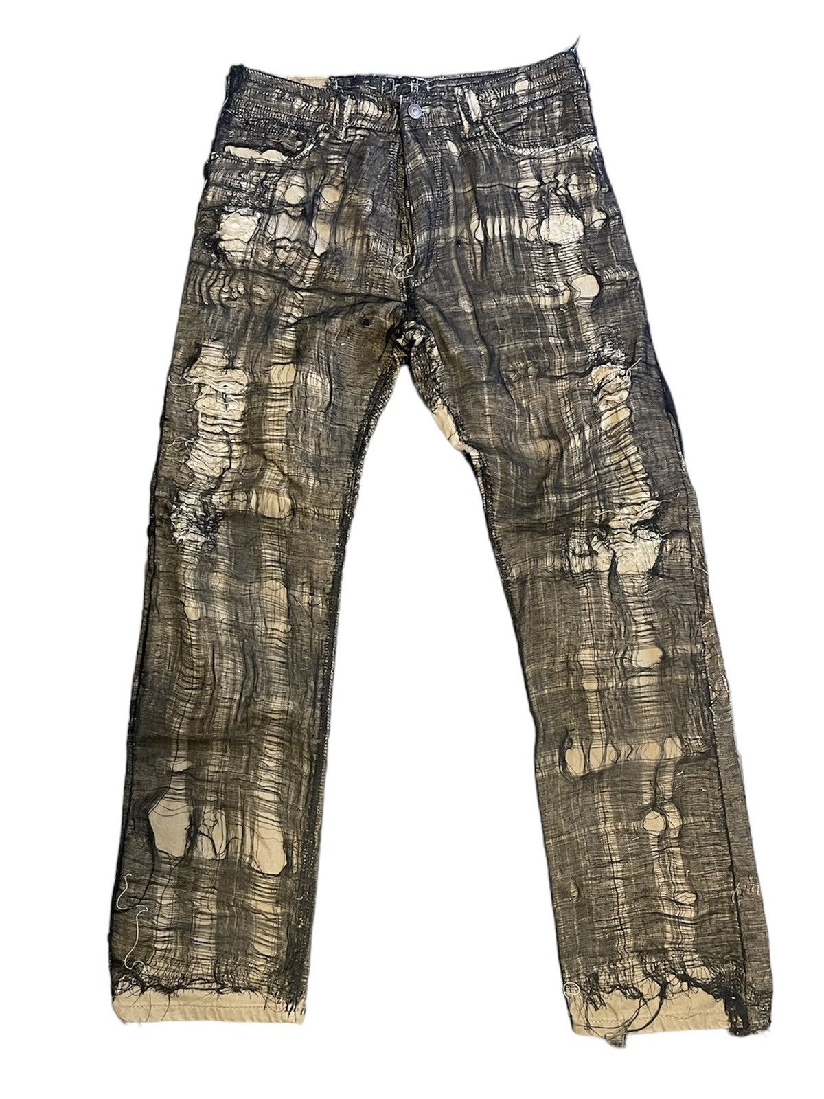 image of Unreleased Ends Repair Black Cobweb Denim, Men's (Size 30)