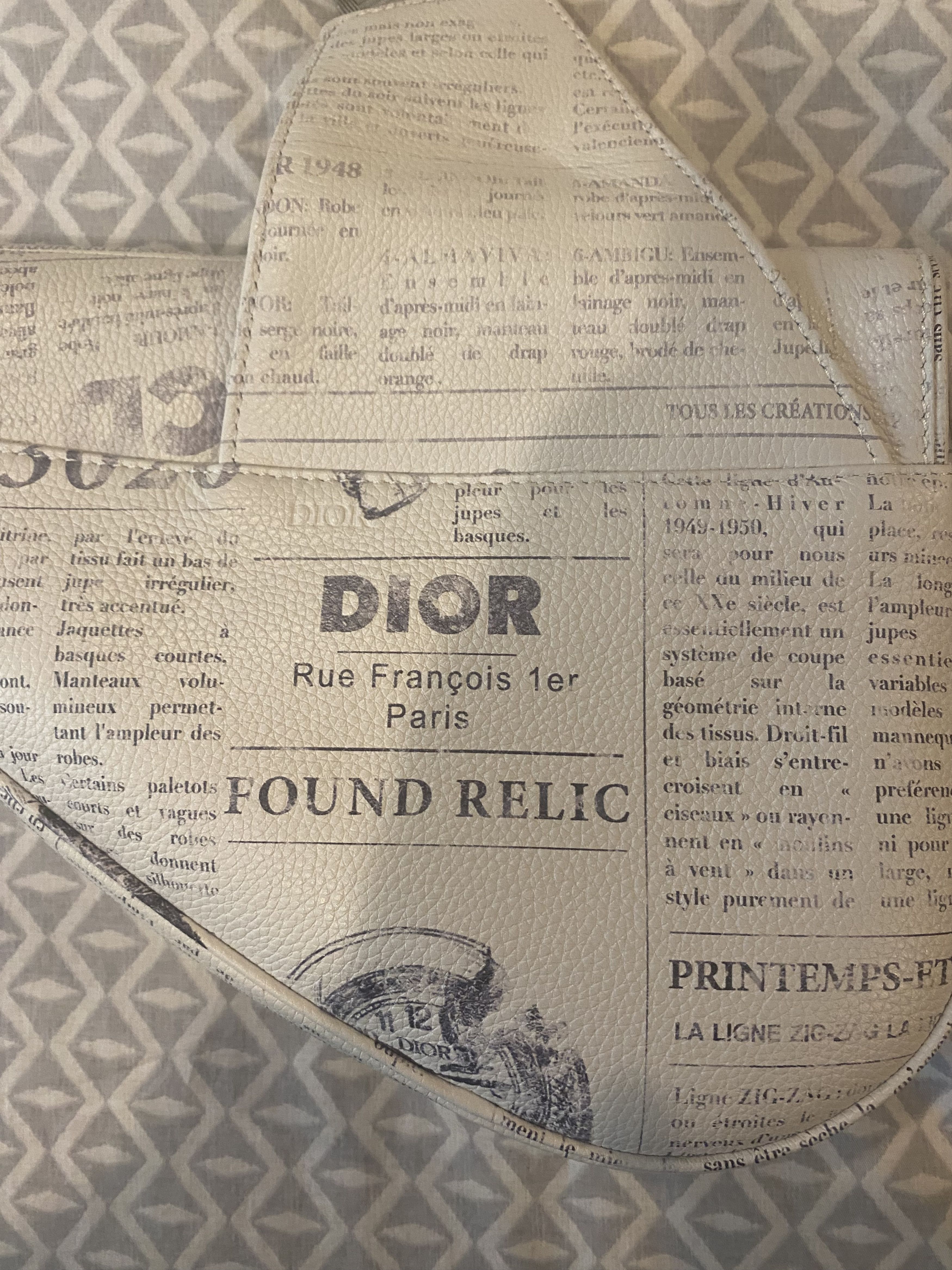 Daniel Arsham × Dior Daniel Arsham x Dior Newspaper Print Saddle Bag Size ONE SIZE - 8 Thumbnail