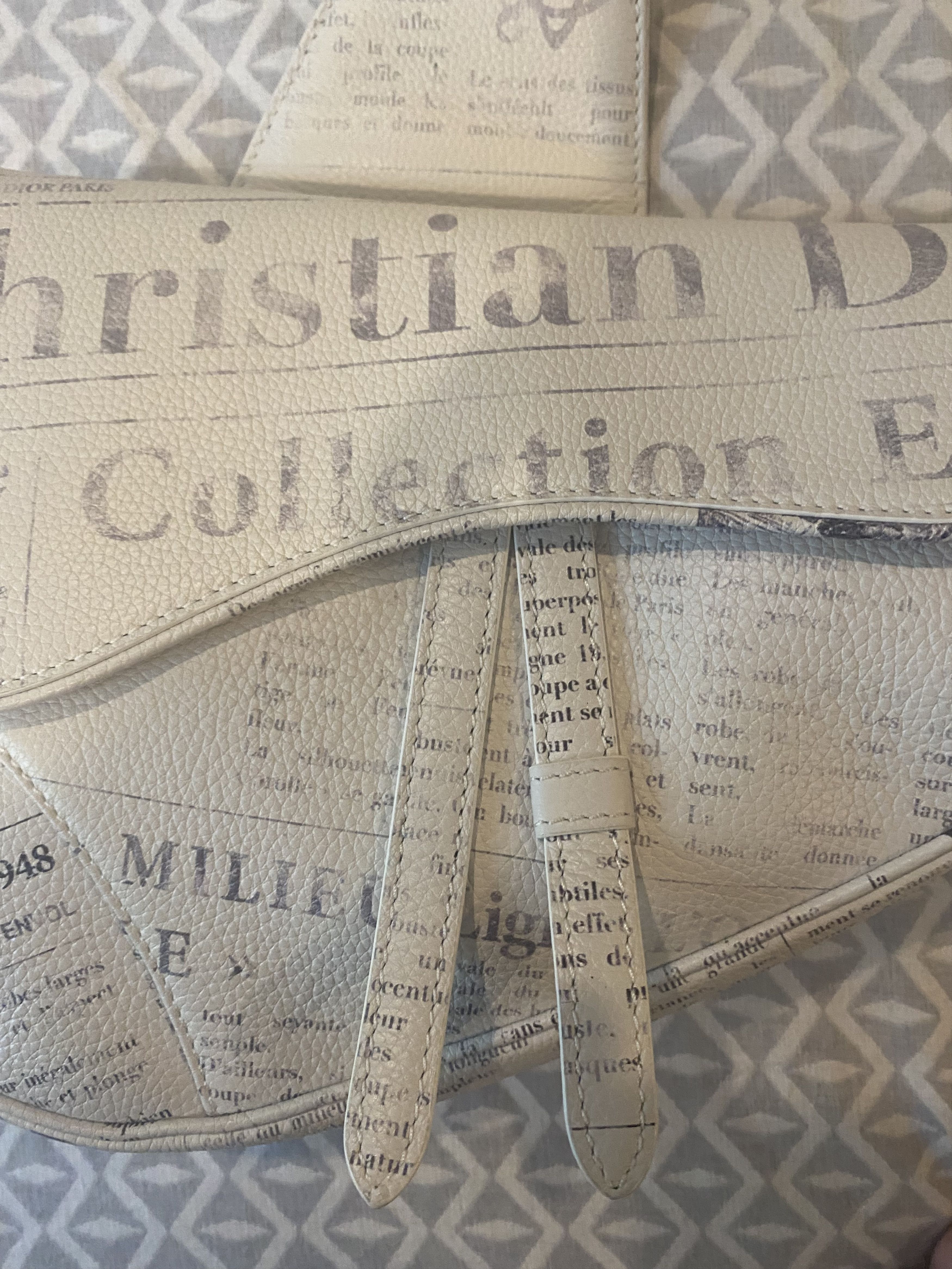 Daniel Arsham × Dior Daniel Arsham x Dior Newspaper Print Saddle Bag Size ONE SIZE - 9 Thumbnail