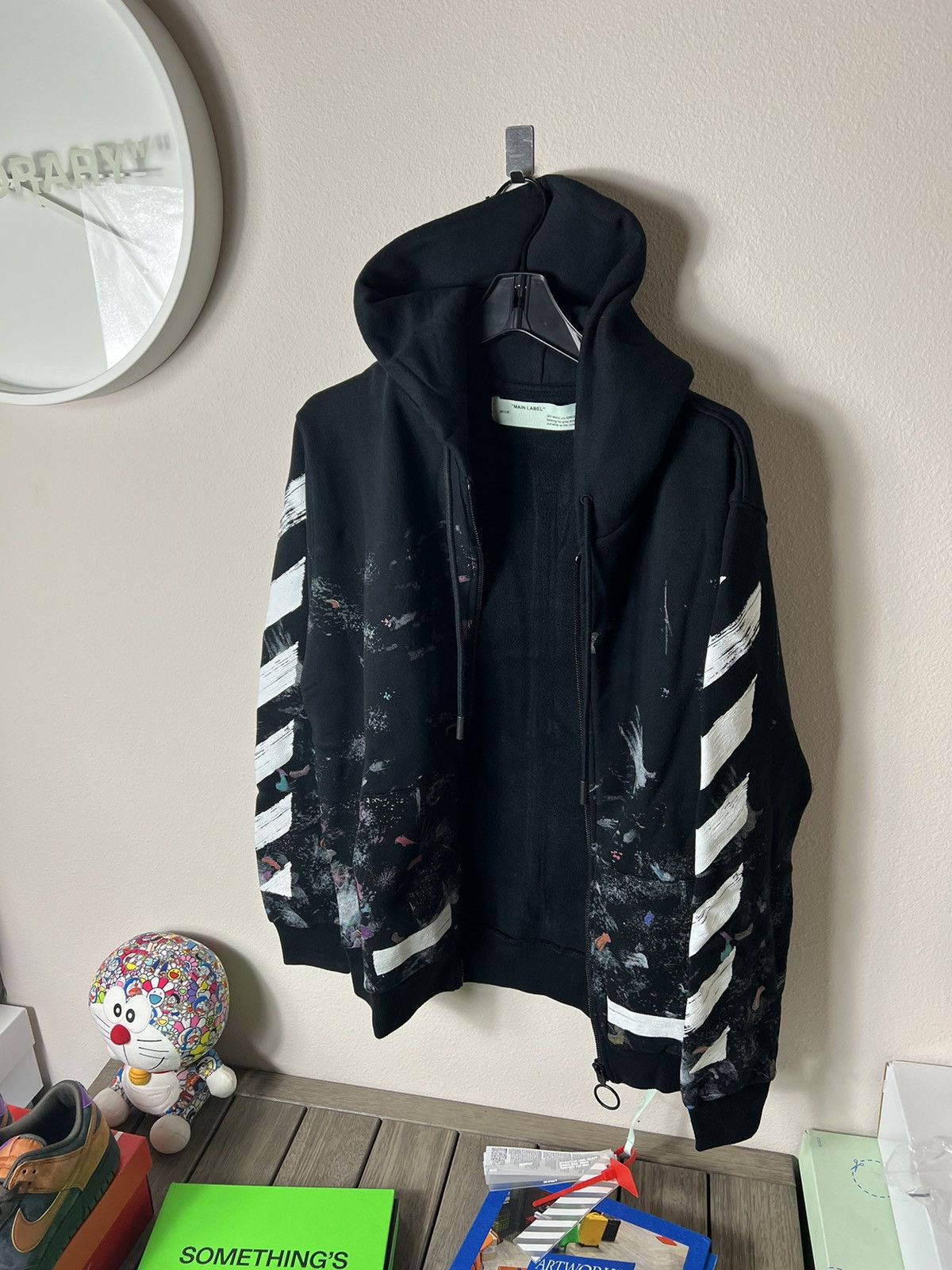 image of Off White Off-White Galaxy Zip Up Hooodie in Black, Men's (Size Medium)